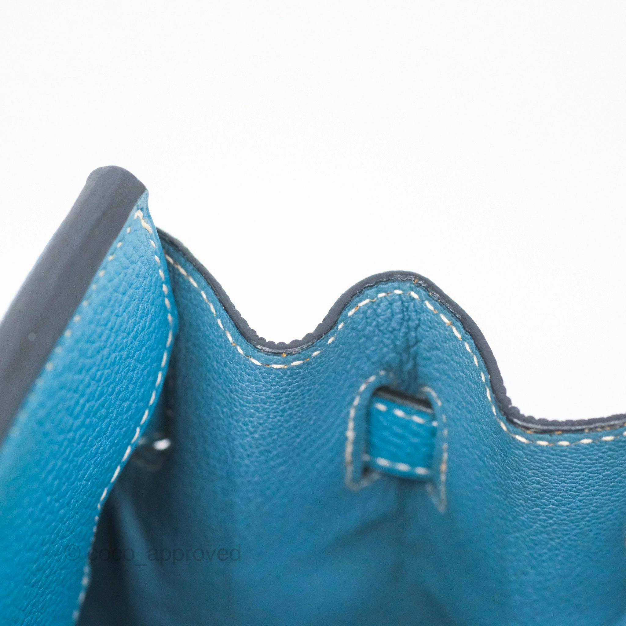 Herms Birkin 30 Blue Jean Togo Palladium Hardware