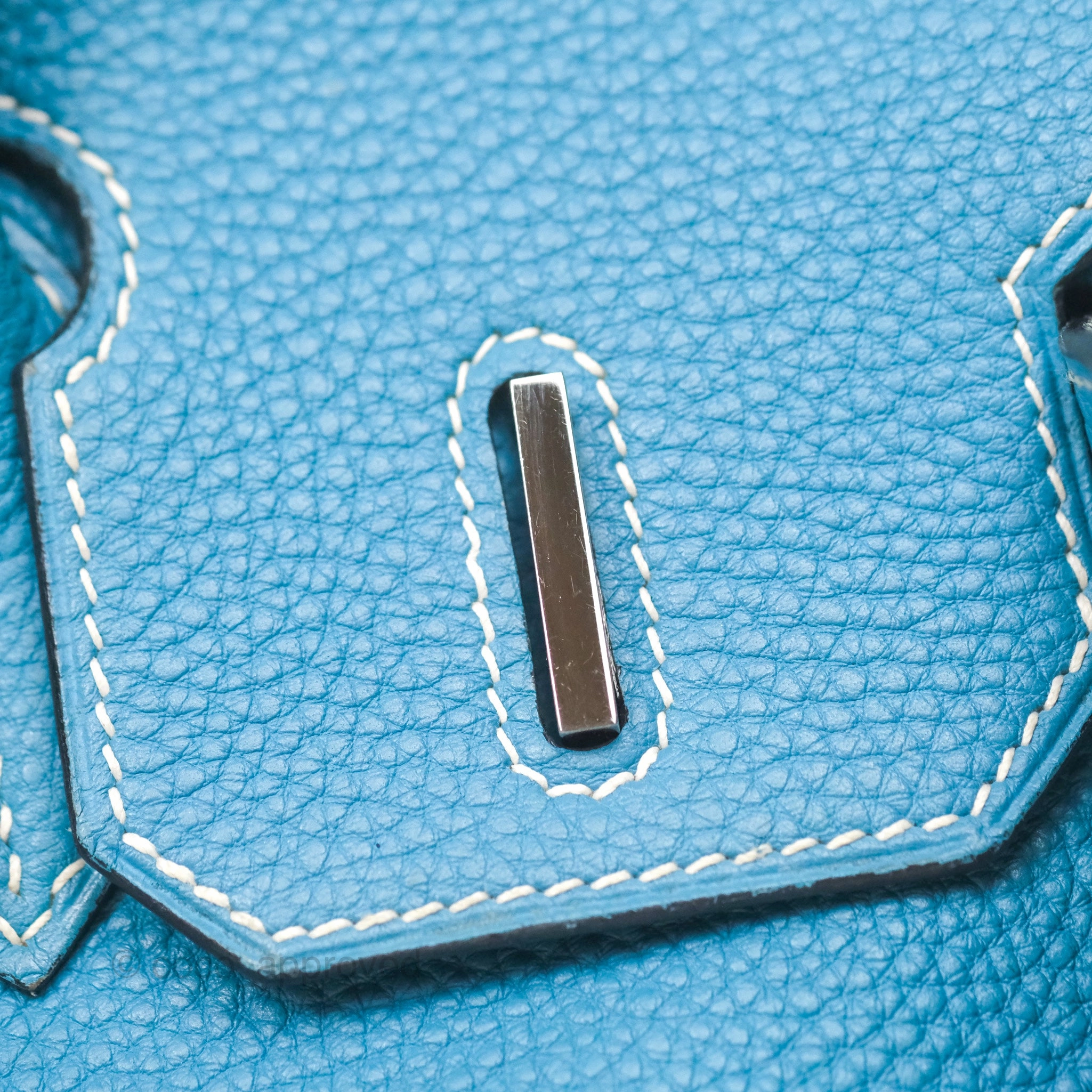 Herms Birkin 30 Blue Jean Togo Palladium Hardware