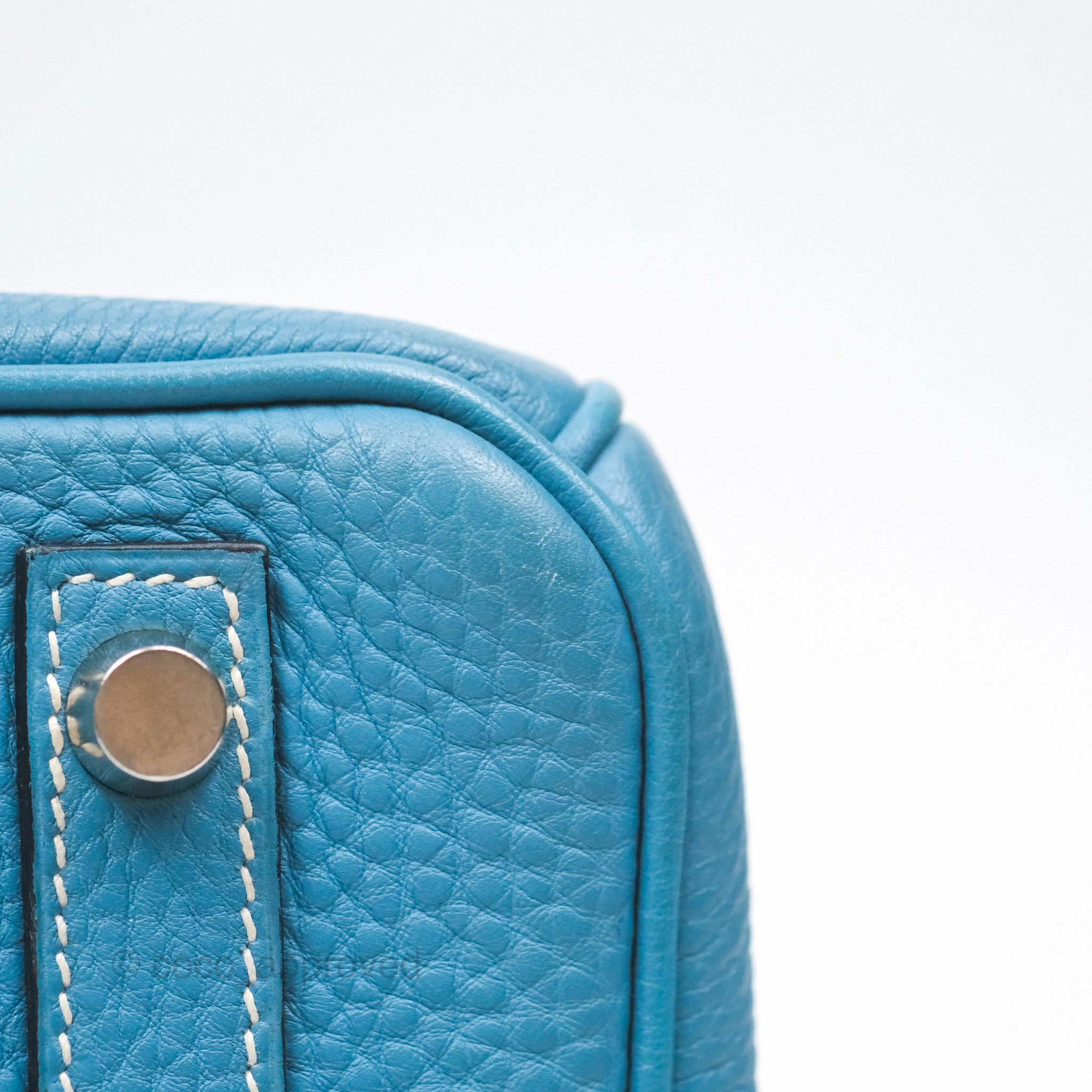 Herms Birkin 30 Blue Jean Togo Palladium Hardware