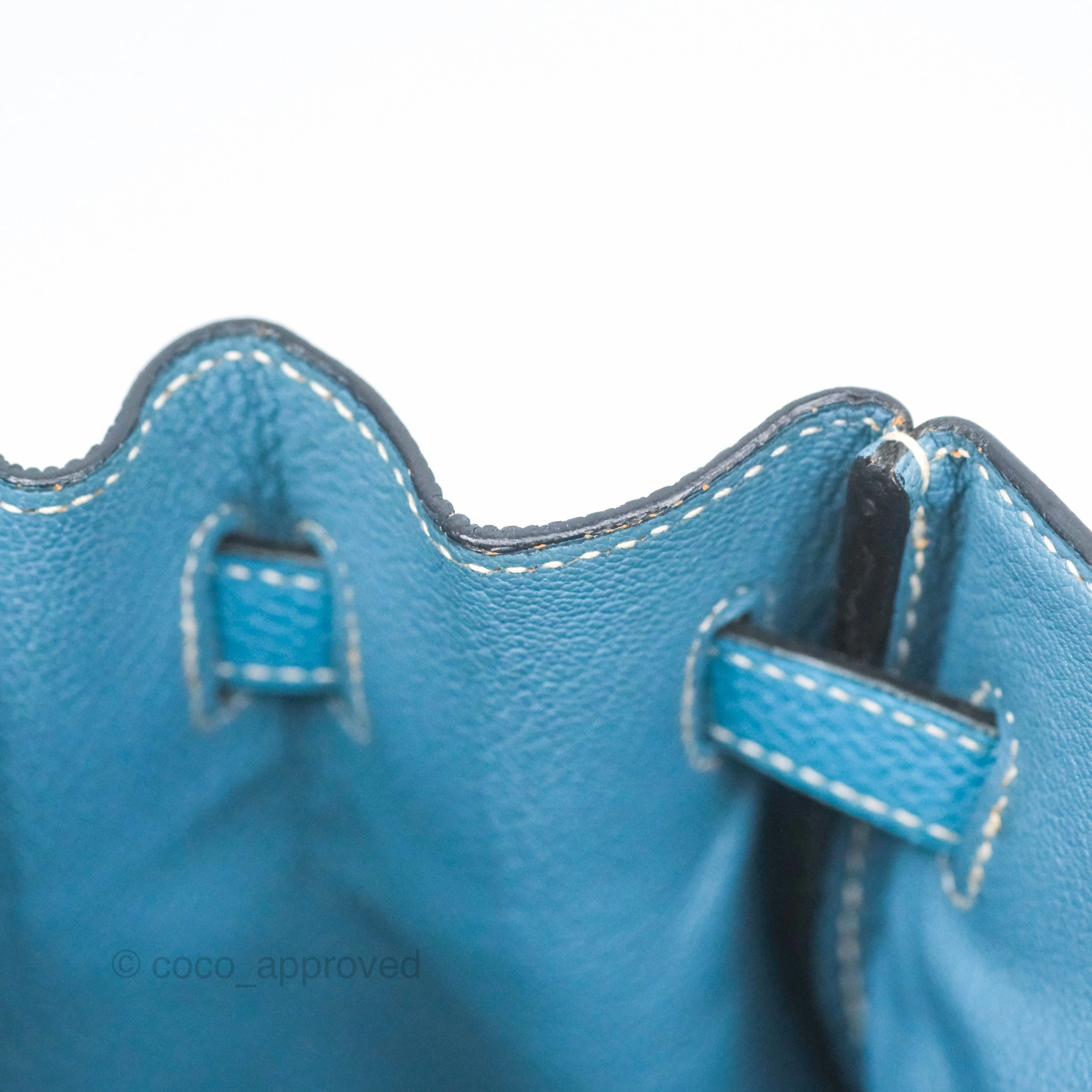 Herms Birkin 30 Blue Jean Togo Palladium Hardware