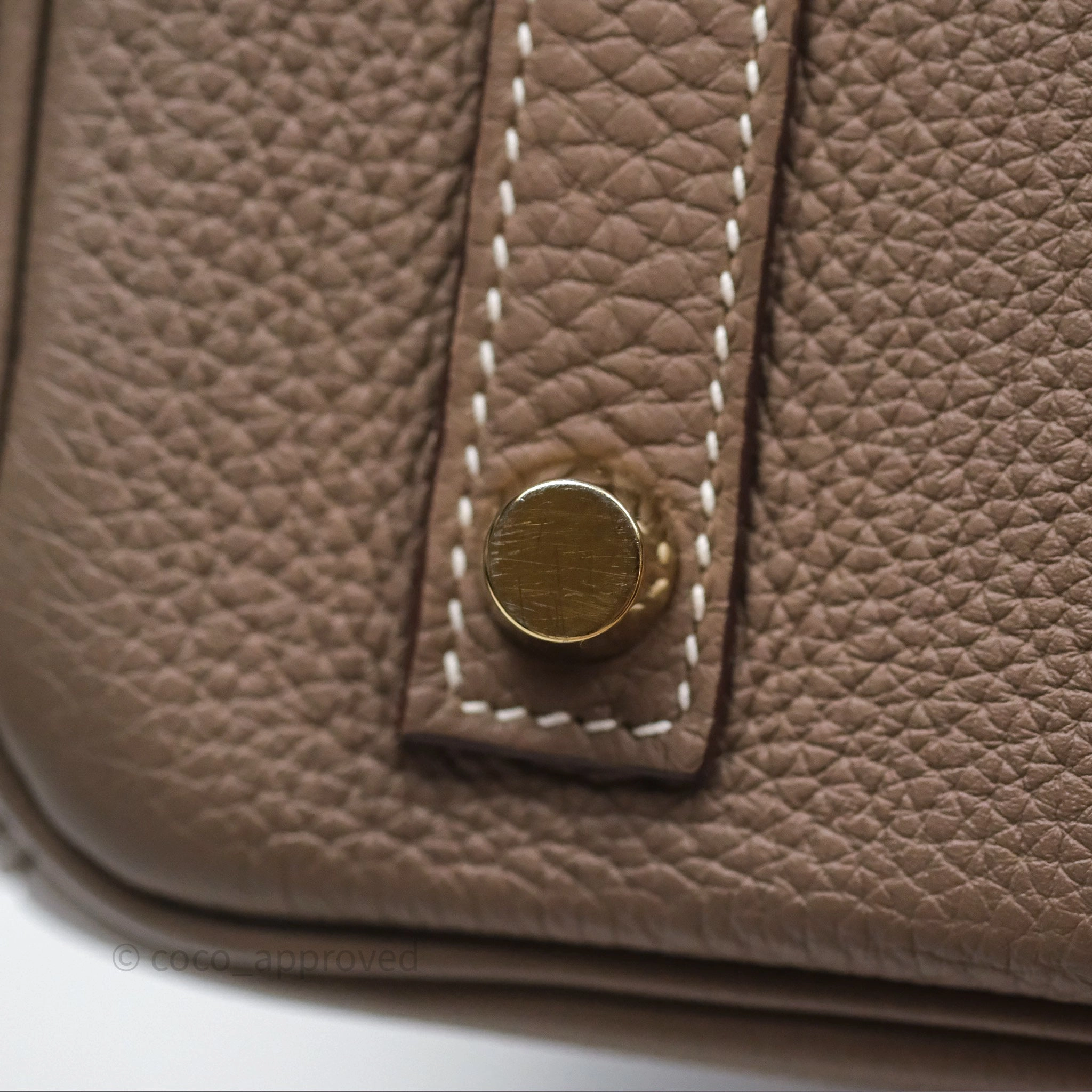 Herms Birkin 30 Etoupe 18 Togo Gold Hardware
