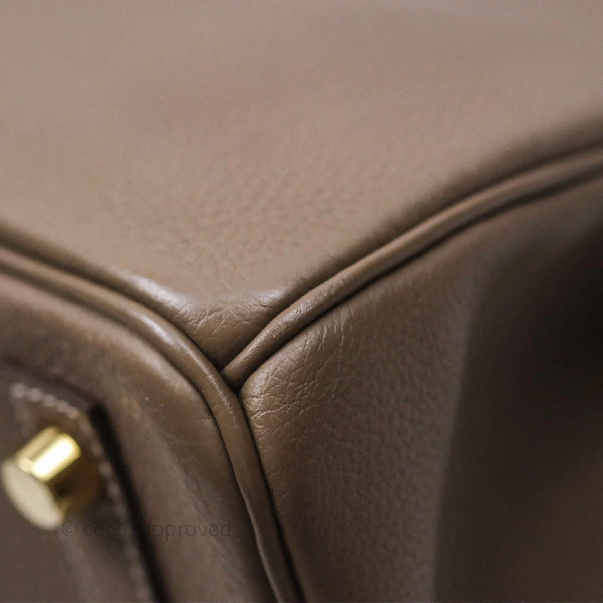 Herms Birkin 30 Etoupe 18 Togo Gold Hardware