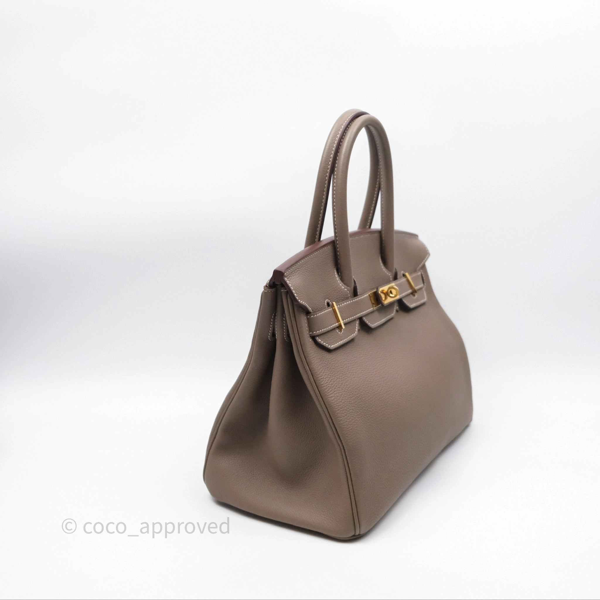 Herms Birkin 30 Etoupe 18 Togo Gold Hardware