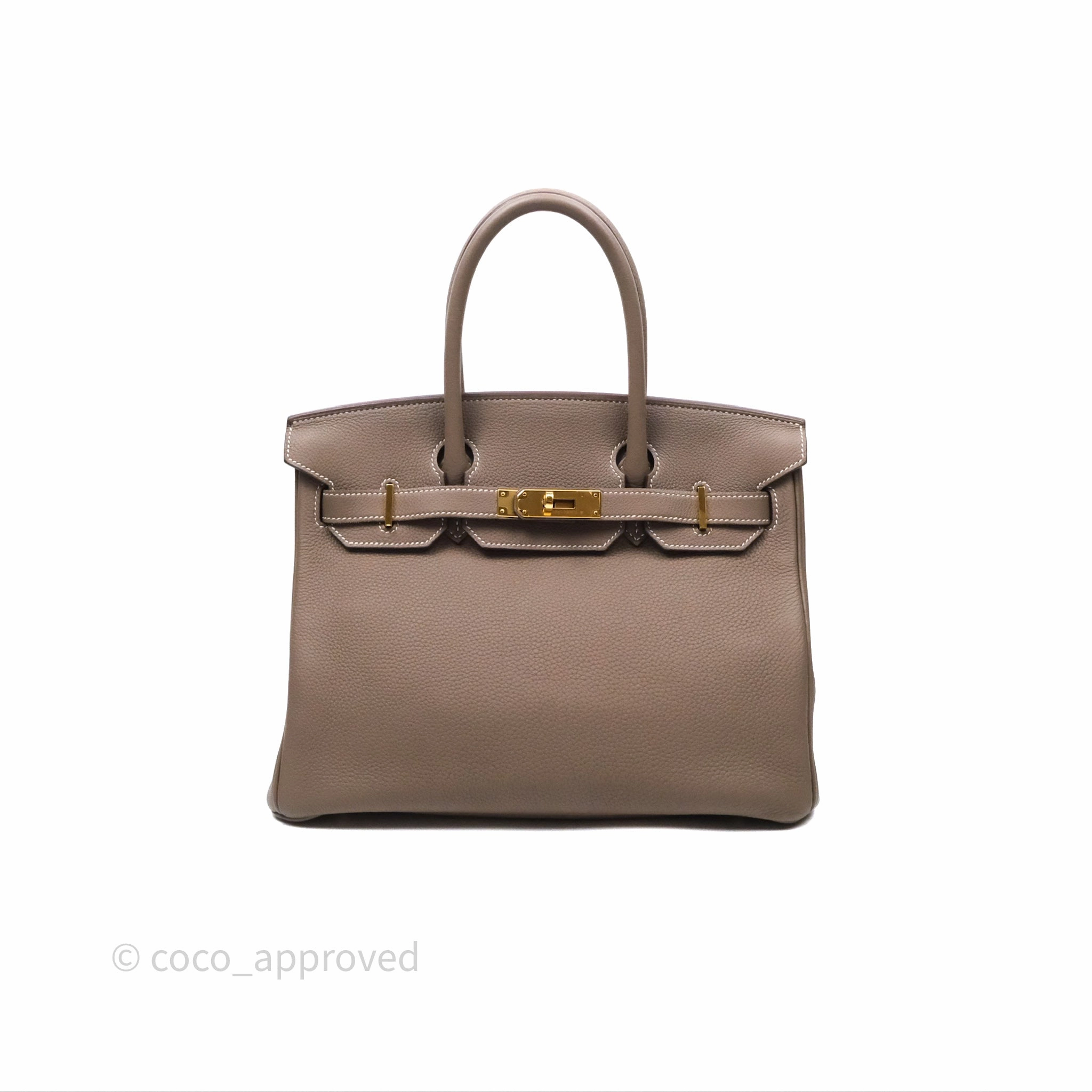 Herms Birkin 30 Etoupe 18 Togo Gold Hardware