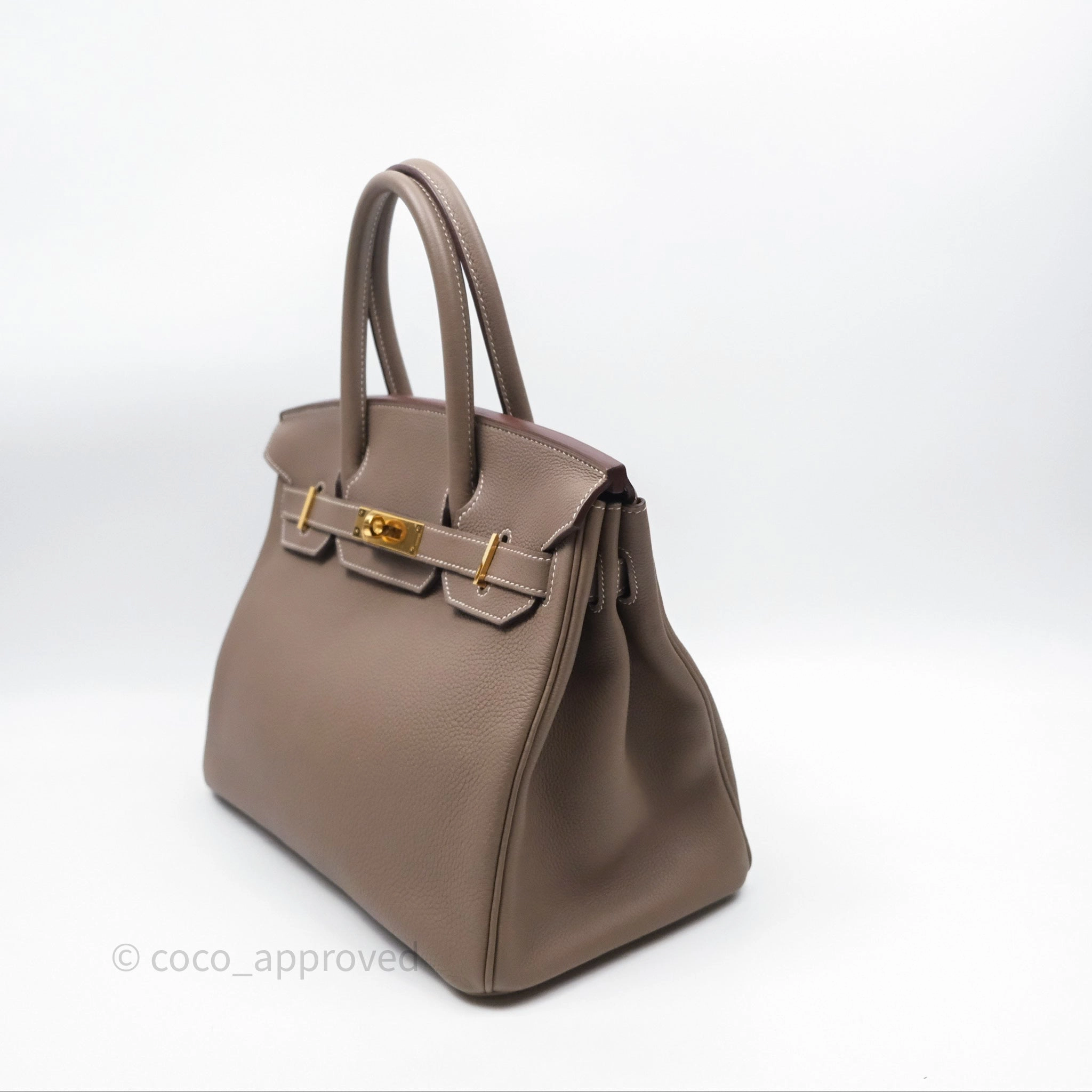 Herms Birkin 30 Etoupe 18 Togo Gold Hardware