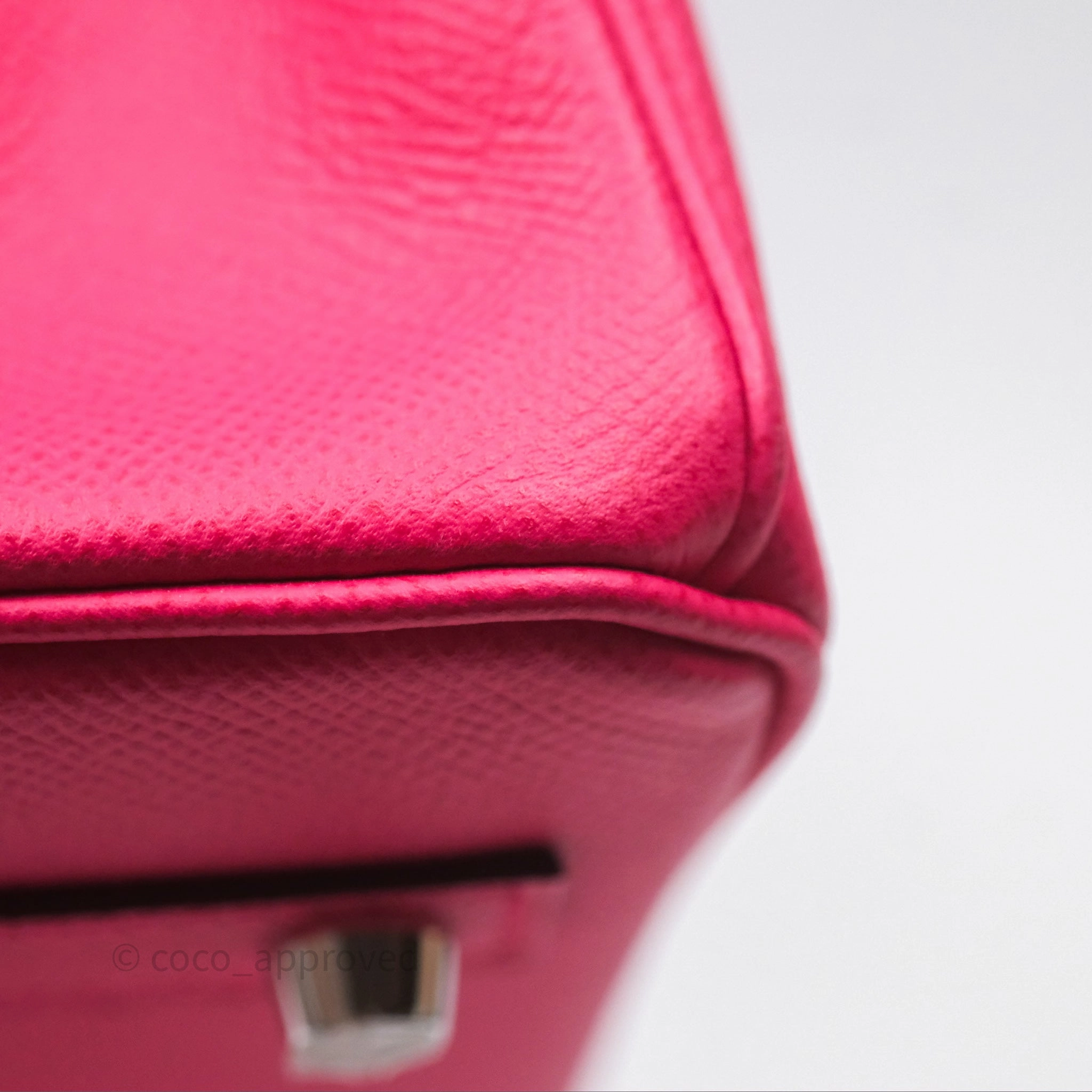 Herms Birkin 30 Framboise 90 Epsom Palladium Hardware
