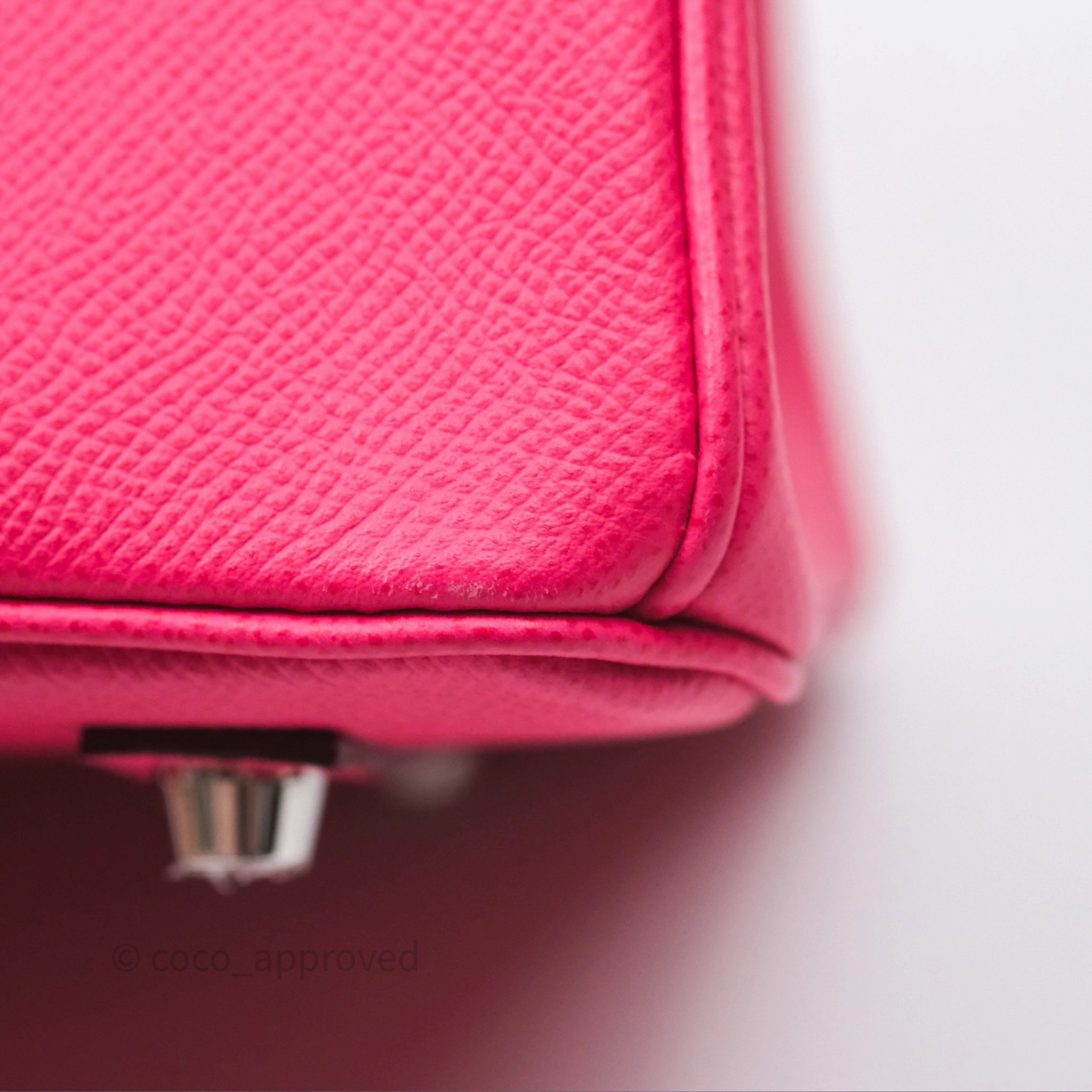 Herms Birkin 30 Framboise 90 Epsom Palladium Hardware