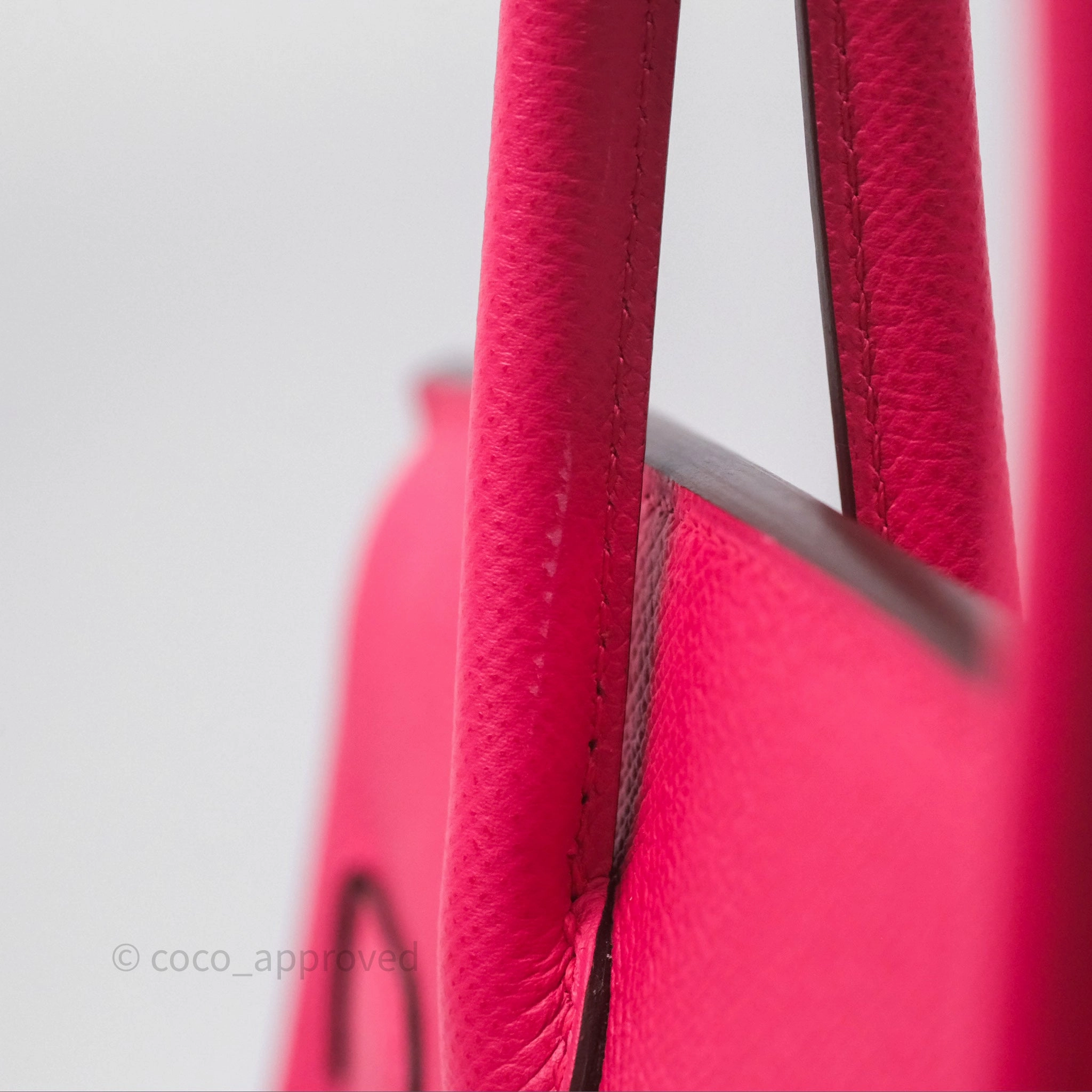 Herms Birkin 30 Framboise 90 Epsom Palladium Hardware