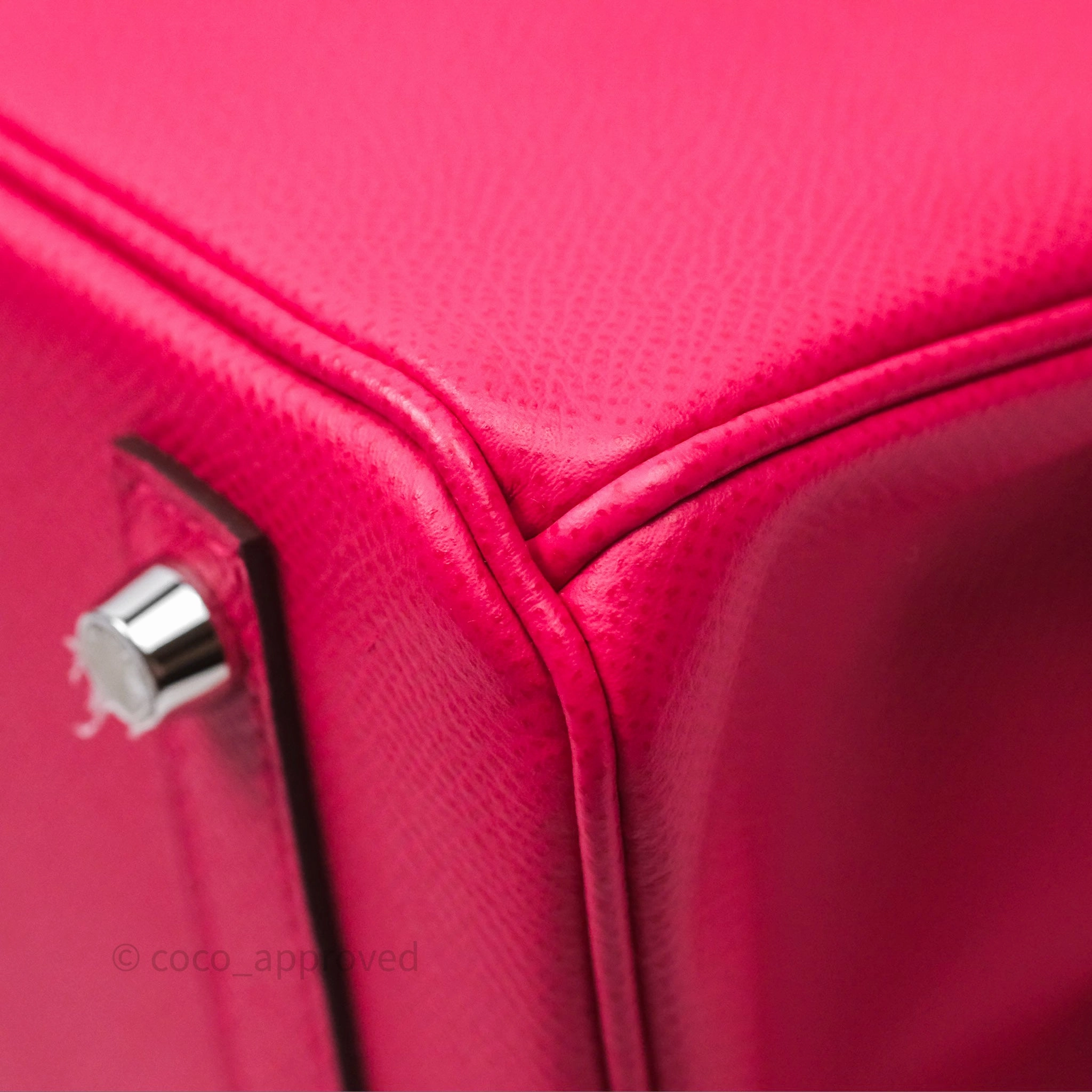 Herms Birkin 30 Framboise 90 Epsom Palladium Hardware