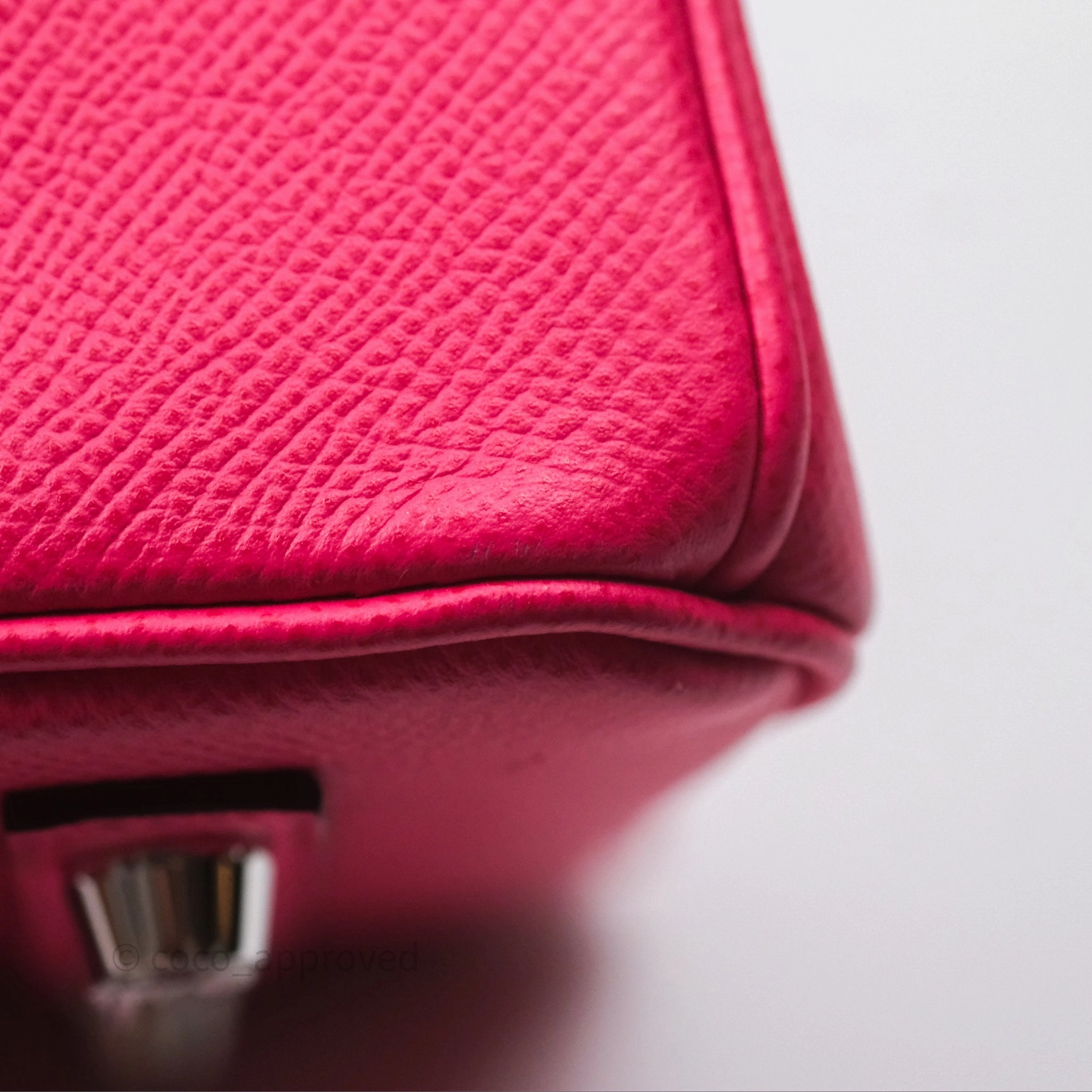 Herms Birkin 30 Framboise 90 Epsom Palladium Hardware