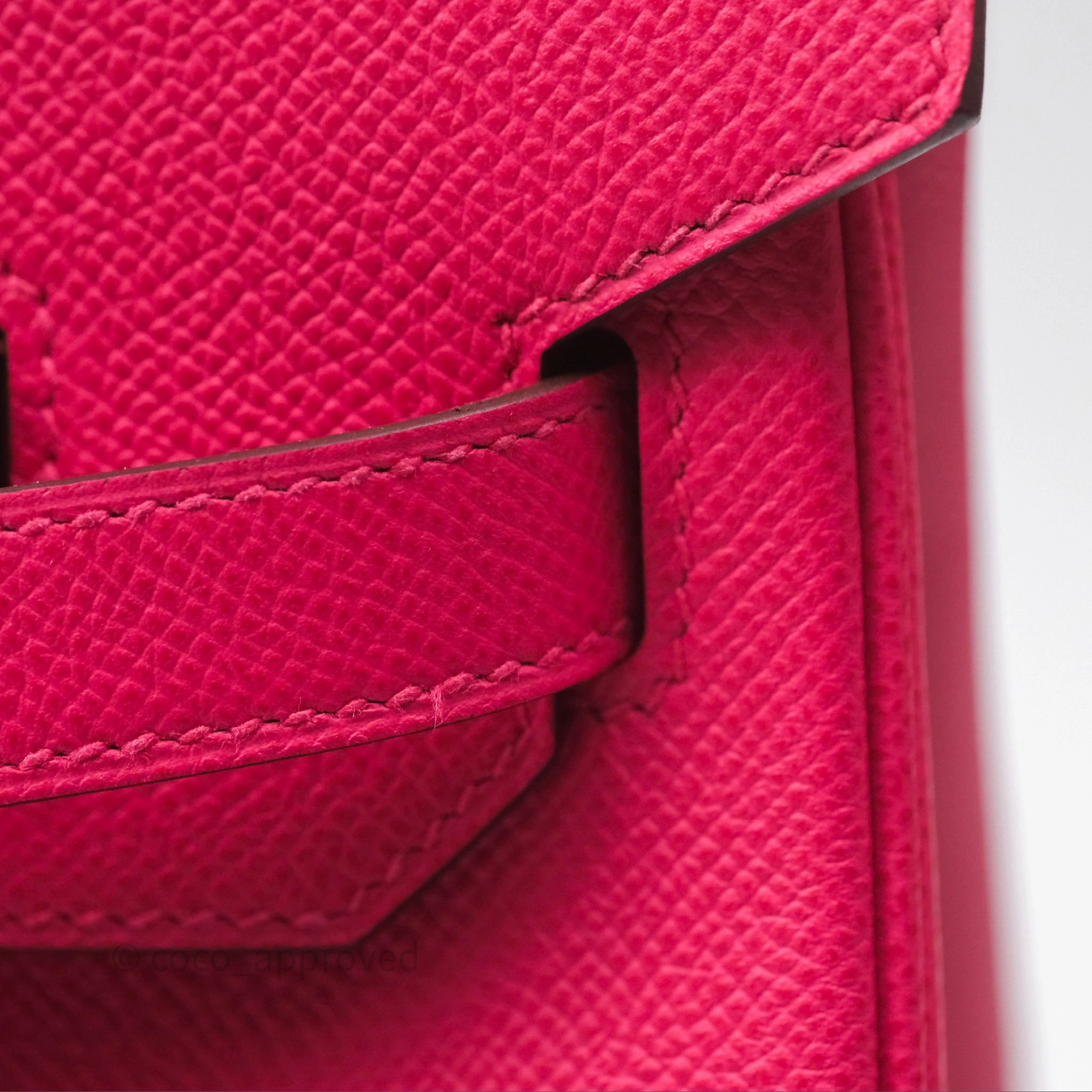 Herms Birkin 30 Framboise 90 Epsom Palladium Hardware