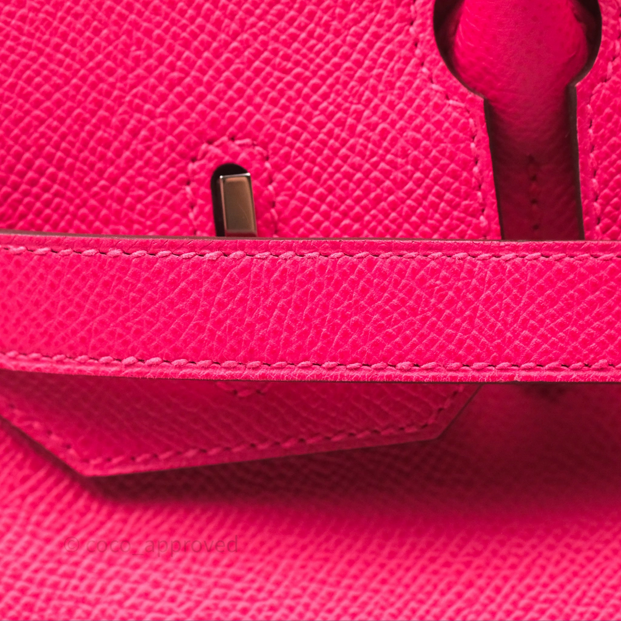 Herms Birkin 30 Framboise 90 Epsom Palladium Hardware