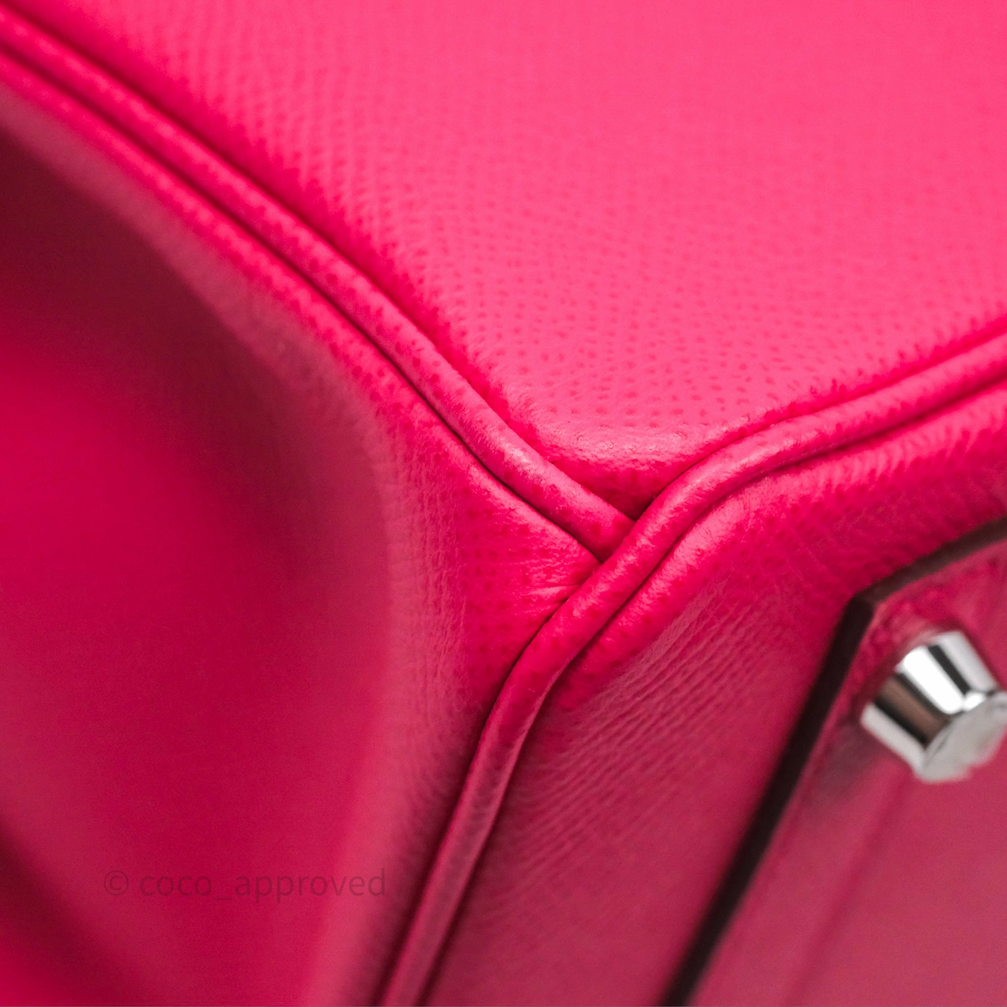 Herms Birkin 30 Framboise 90 Epsom Palladium Hardware