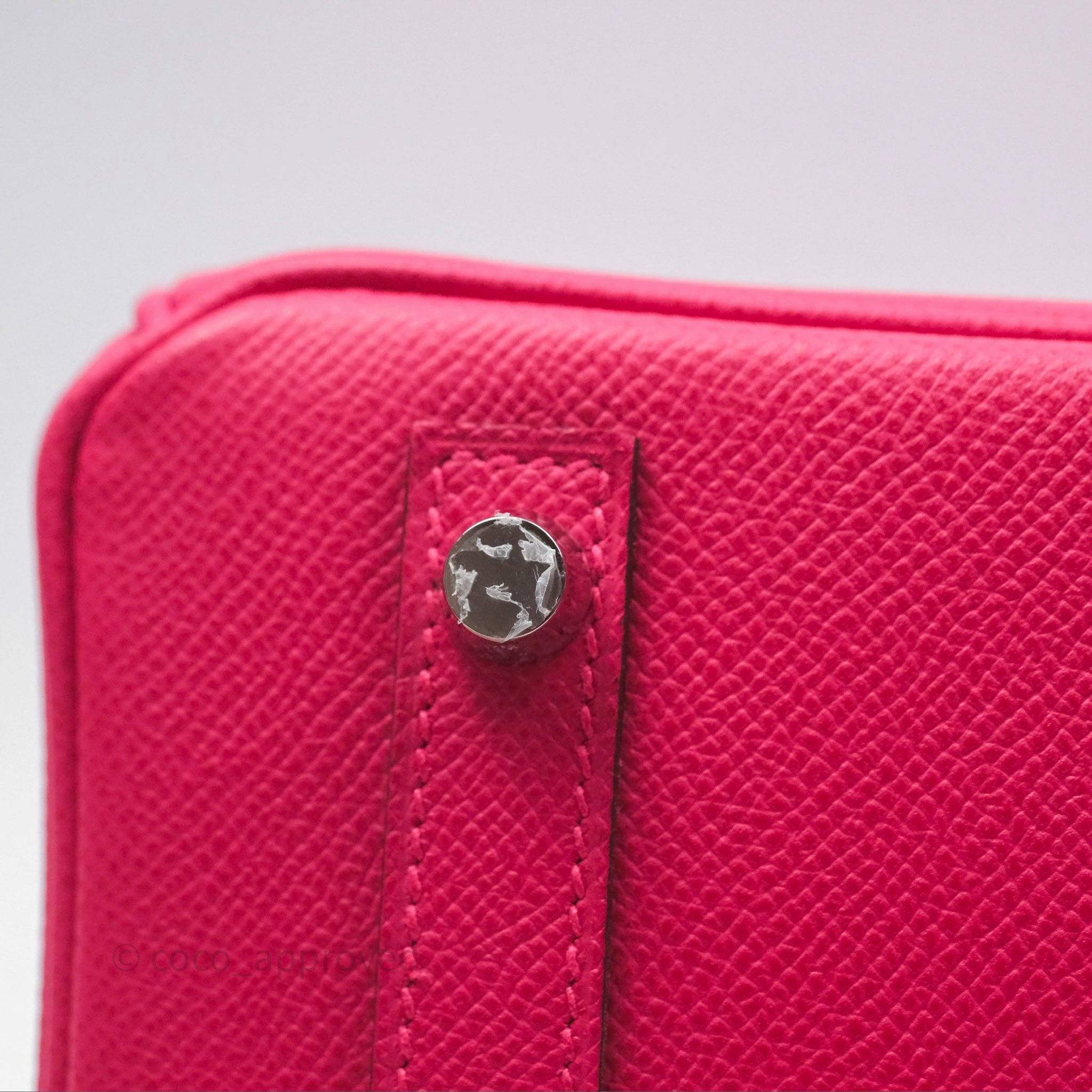 Herms Birkin 30 Framboise 90 Epsom Palladium Hardware