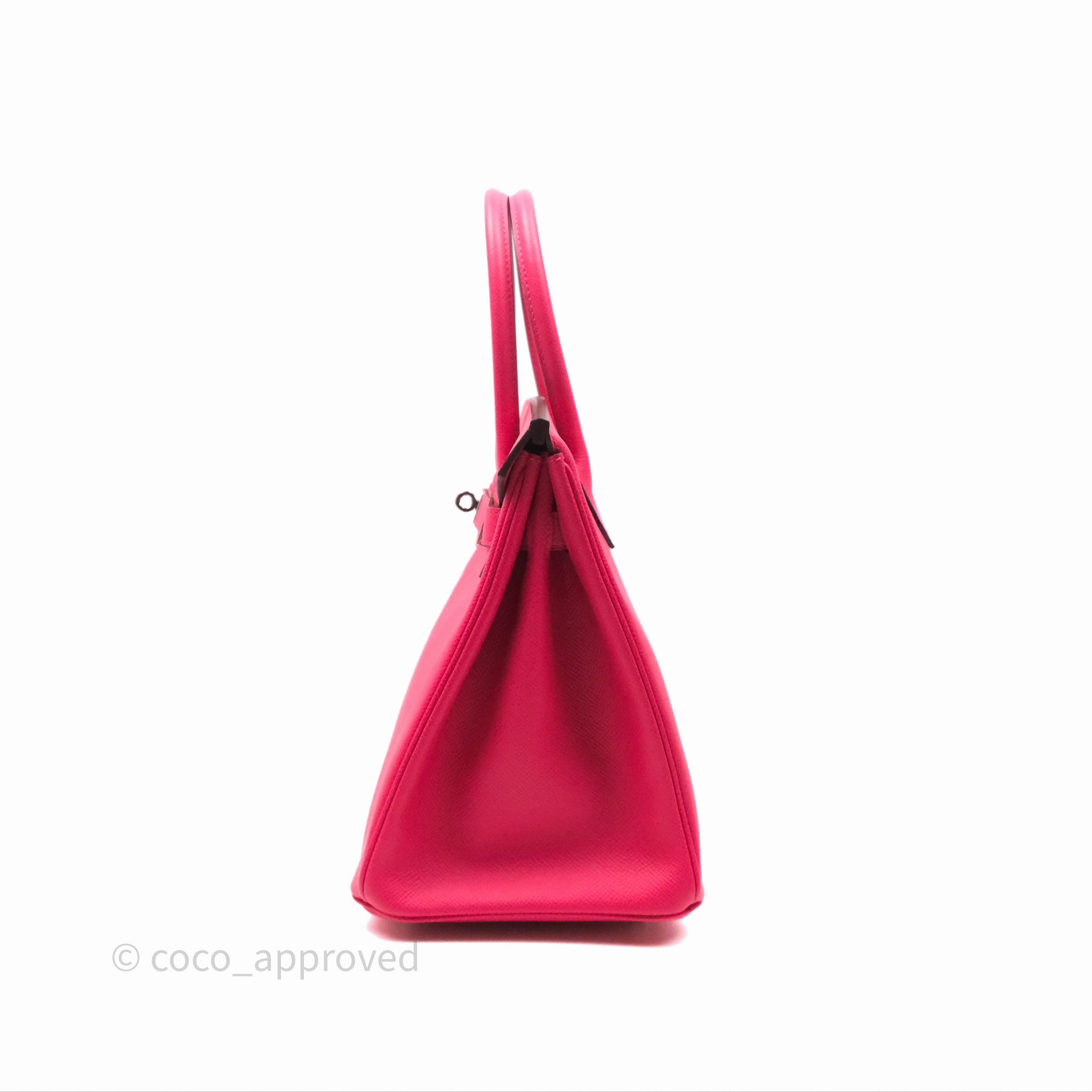 Herms Birkin 30 Framboise 90 Epsom Palladium Hardware