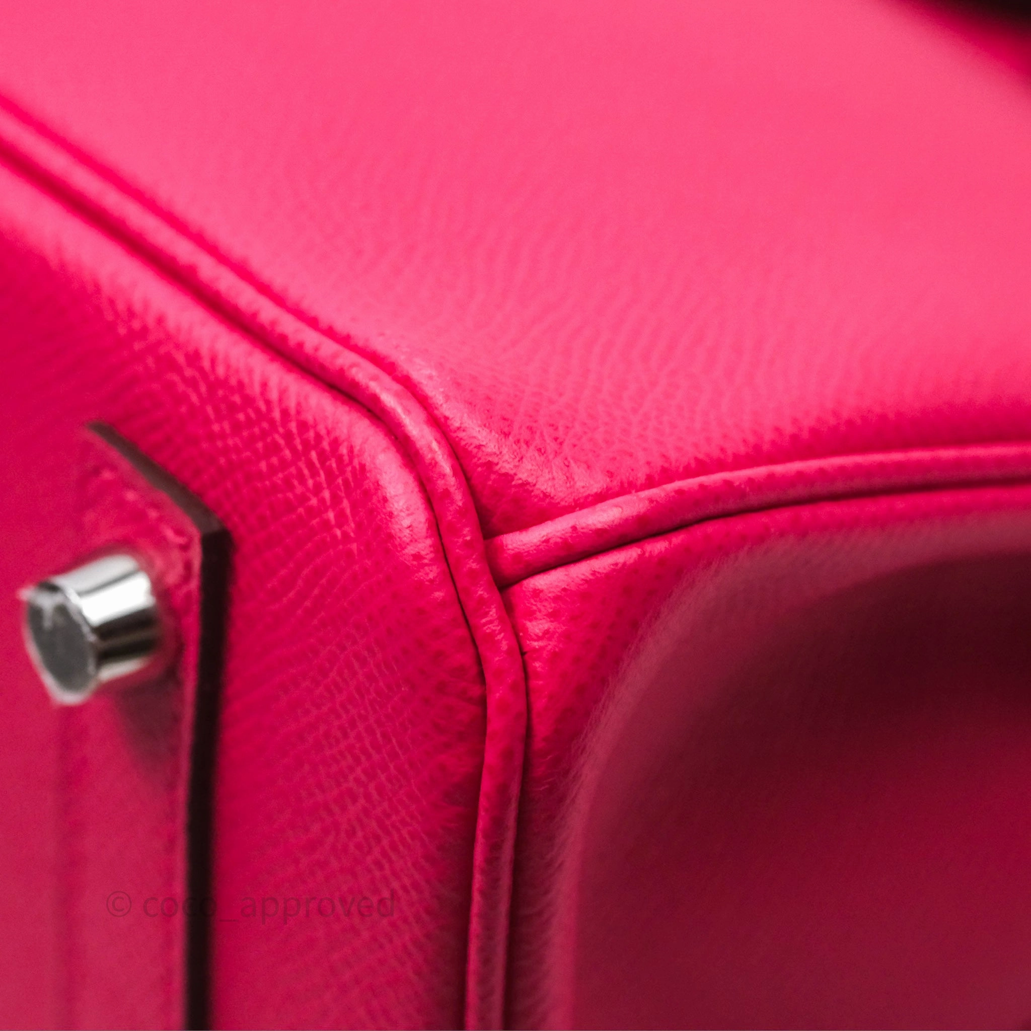Herms Birkin 30 Framboise 90 Epsom Palladium Hardware