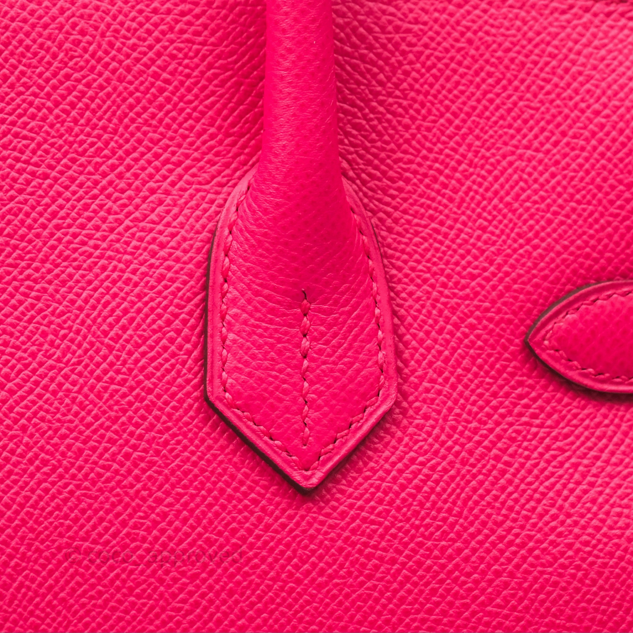 Herms Birkin 30 Framboise 90 Epsom Palladium Hardware
