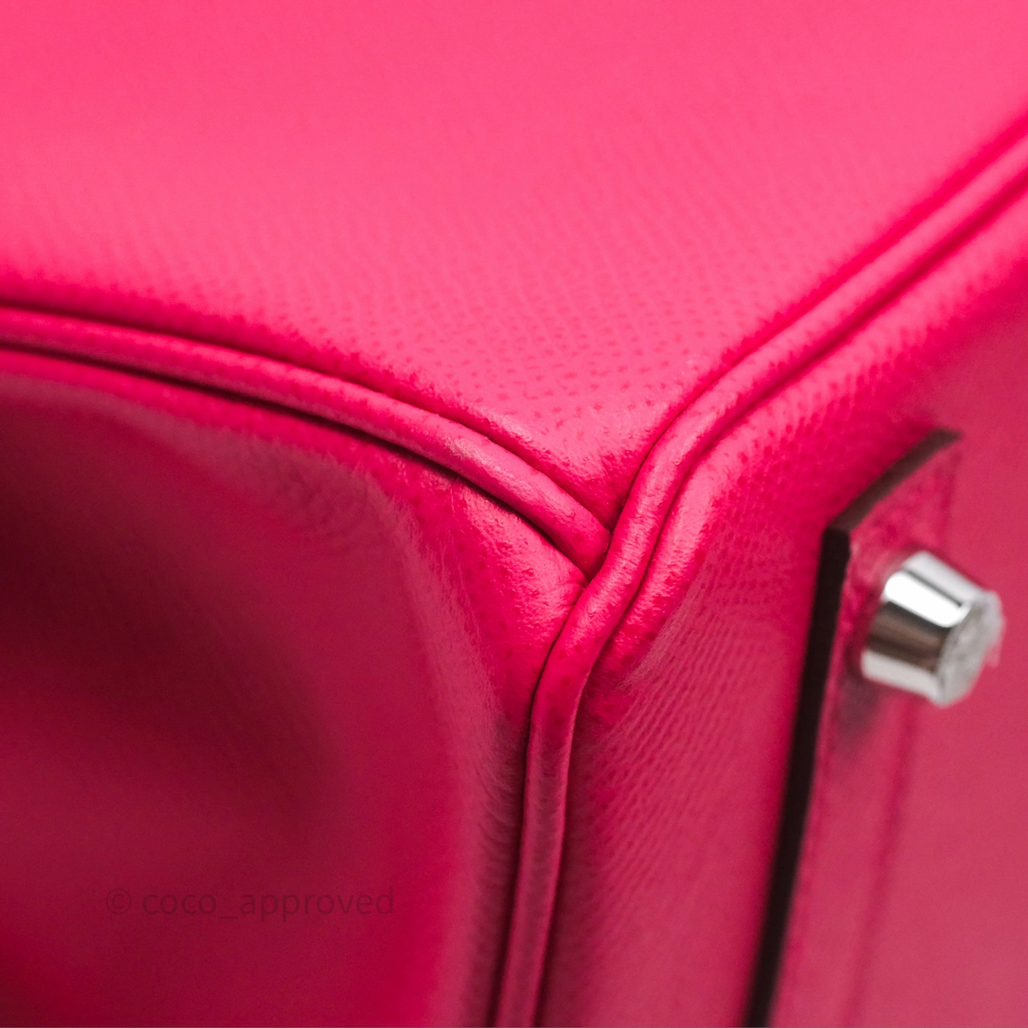 Herms Birkin 30 Framboise 90 Epsom Palladium Hardware