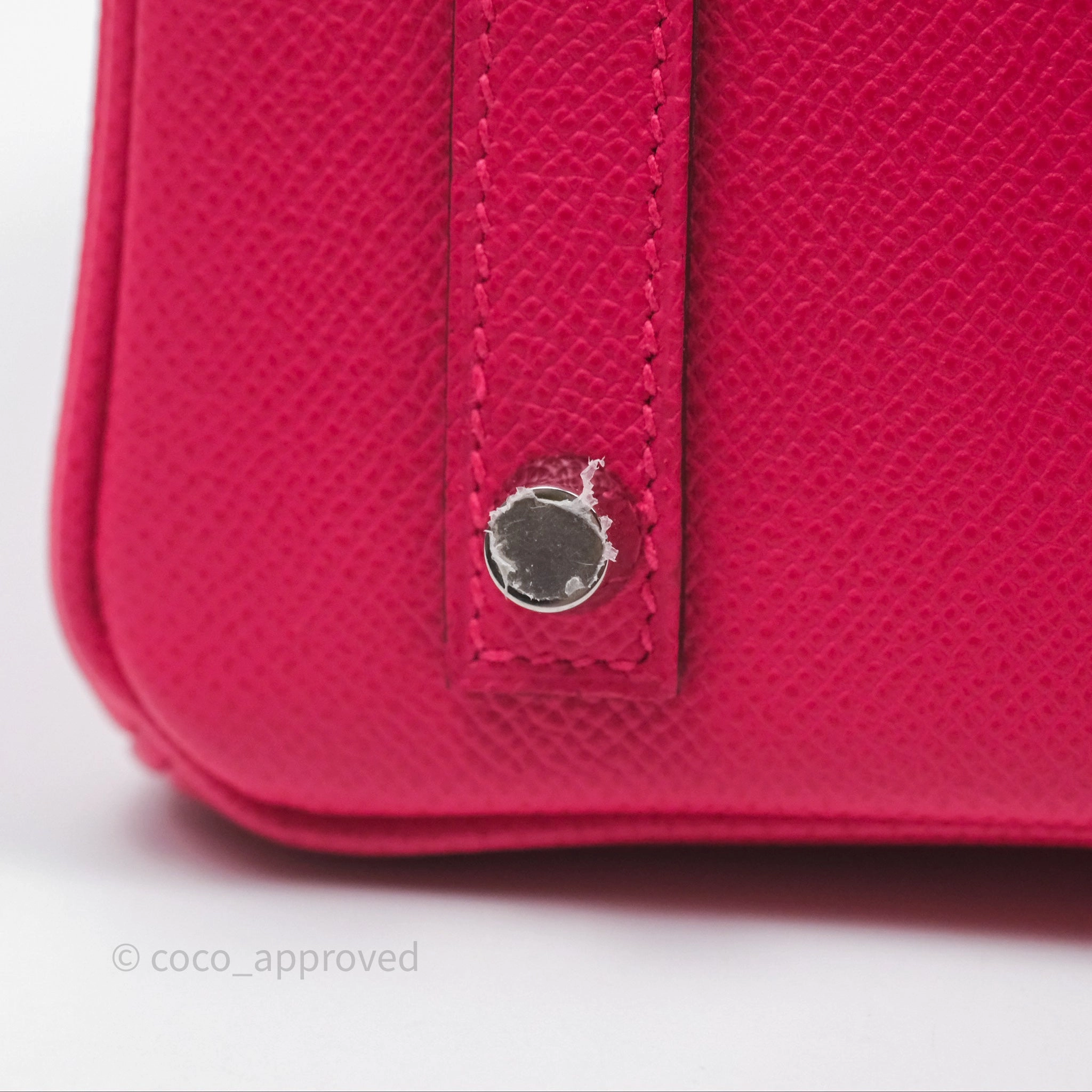 Herms Birkin 30 Framboise 90 Epsom Palladium Hardware