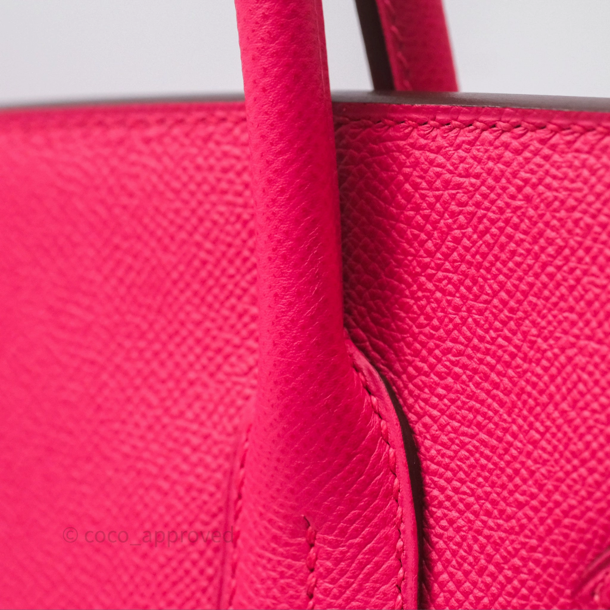 Herms Birkin 30 Framboise 90 Epsom Palladium Hardware