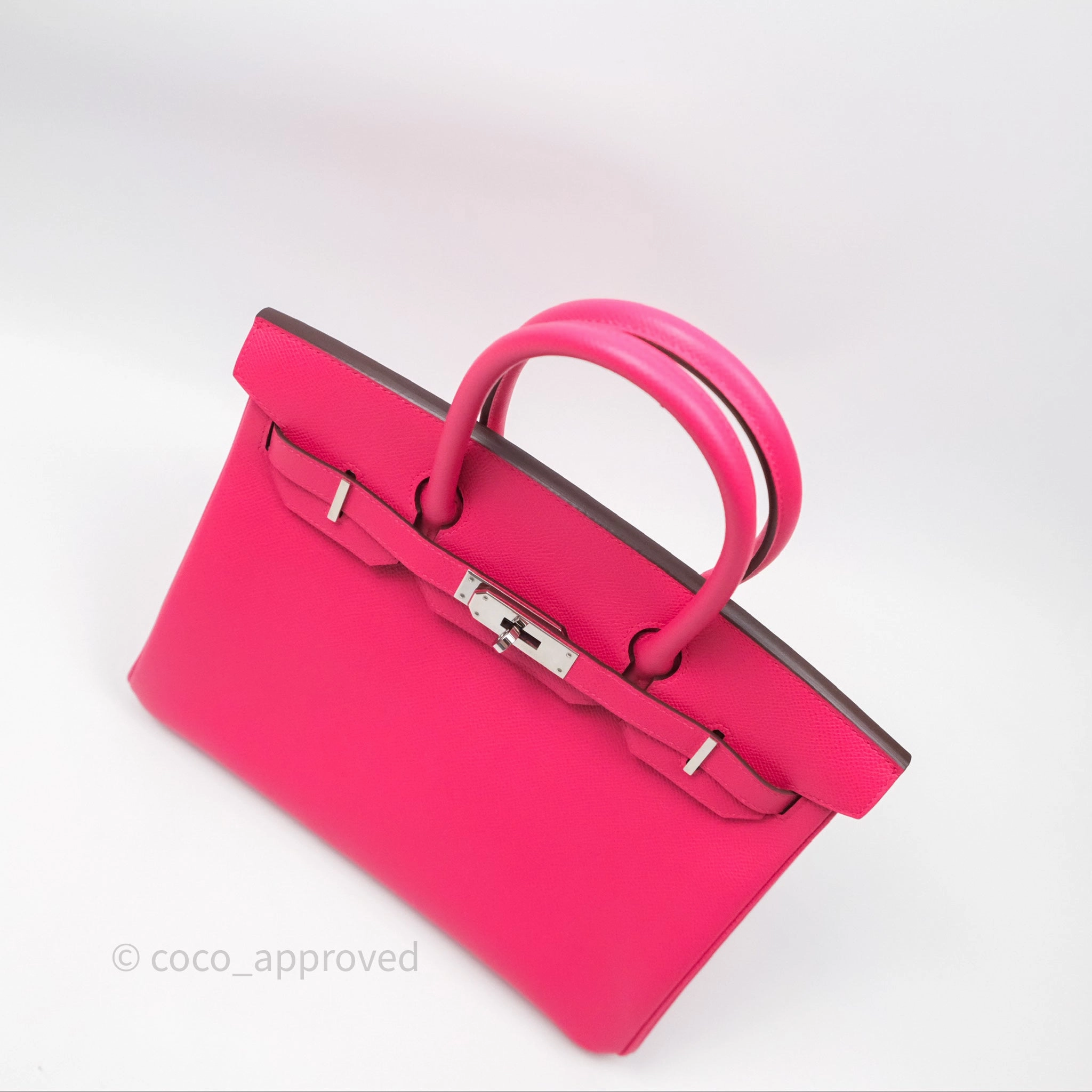 Herms Birkin 30 Framboise 90 Epsom Palladium Hardware
