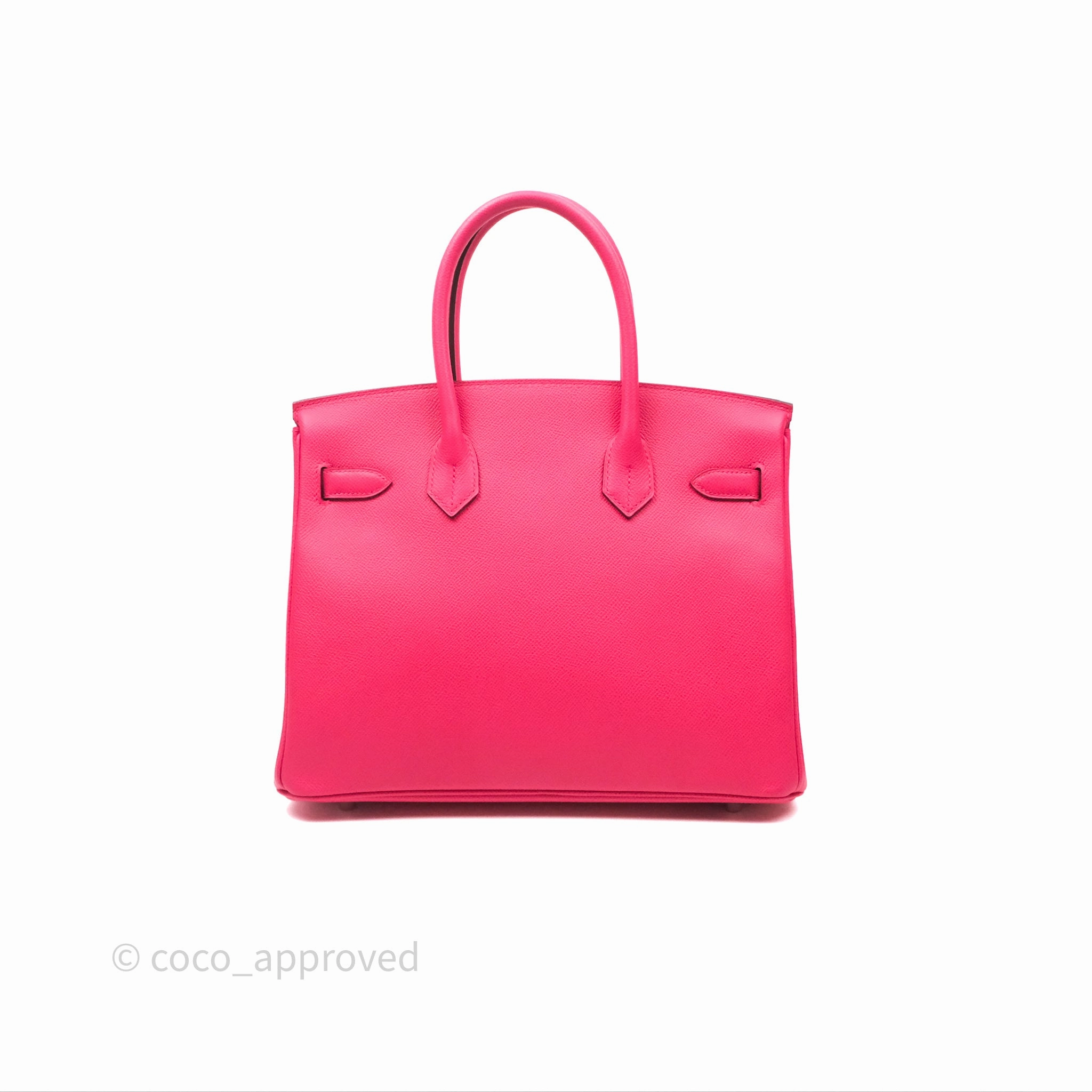 Herms Birkin 30 Framboise 90 Epsom Palladium Hardware