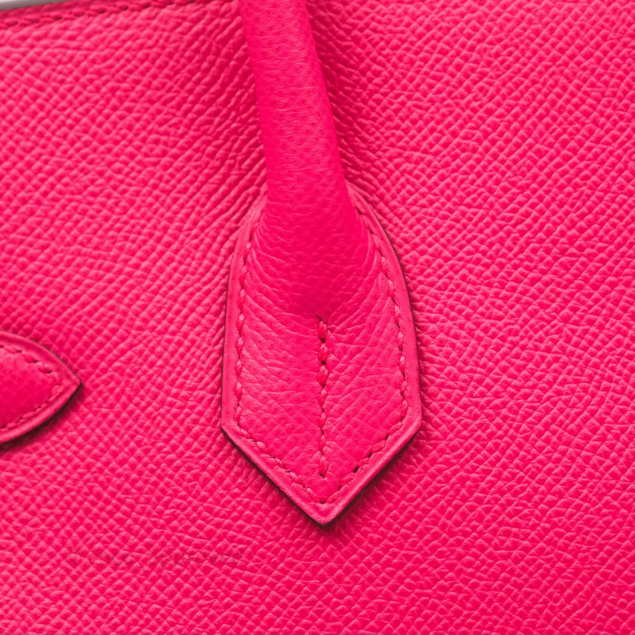 Herms Birkin 30 Framboise 90 Epsom Palladium Hardware