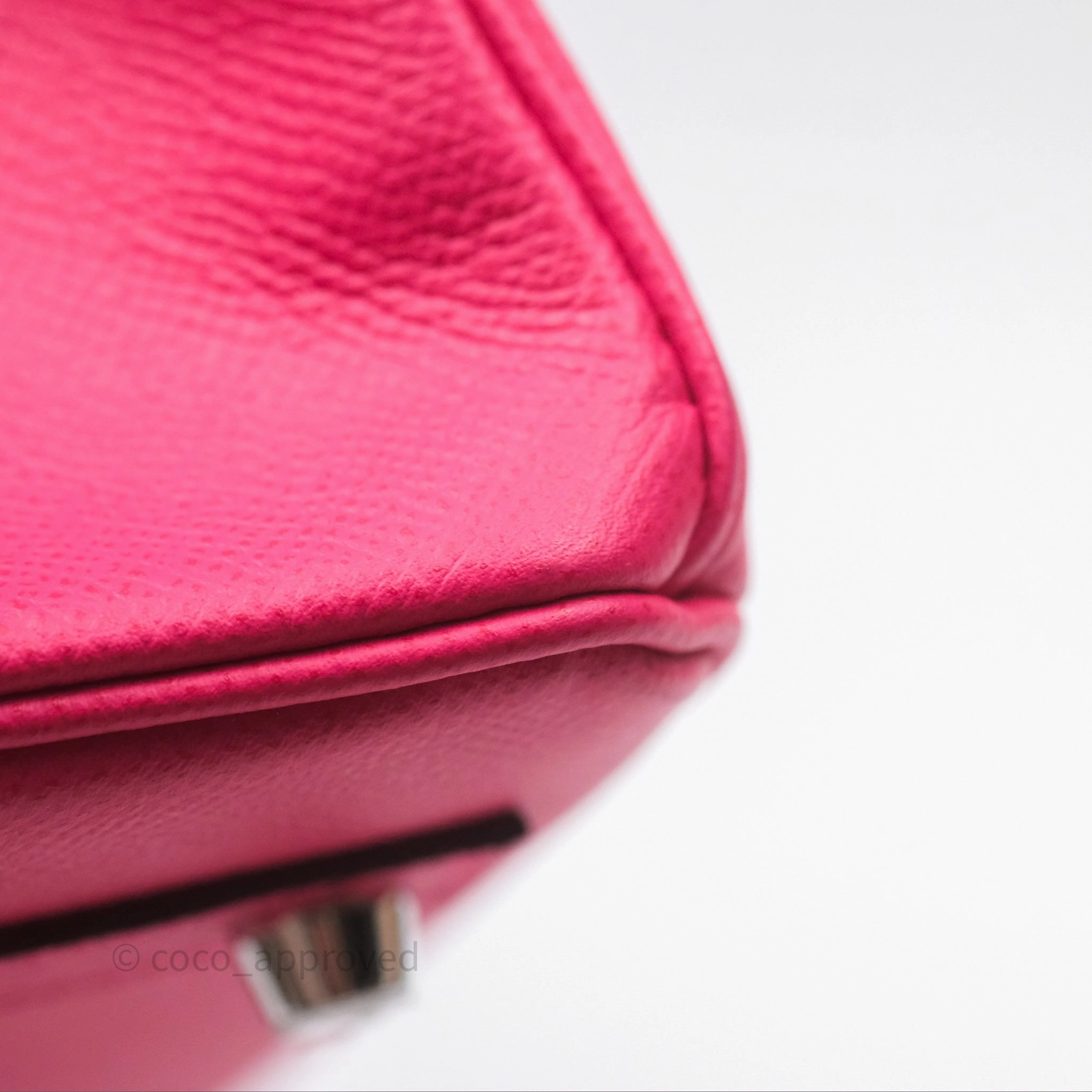 Herms Birkin 30 Framboise 90 Epsom Palladium Hardware