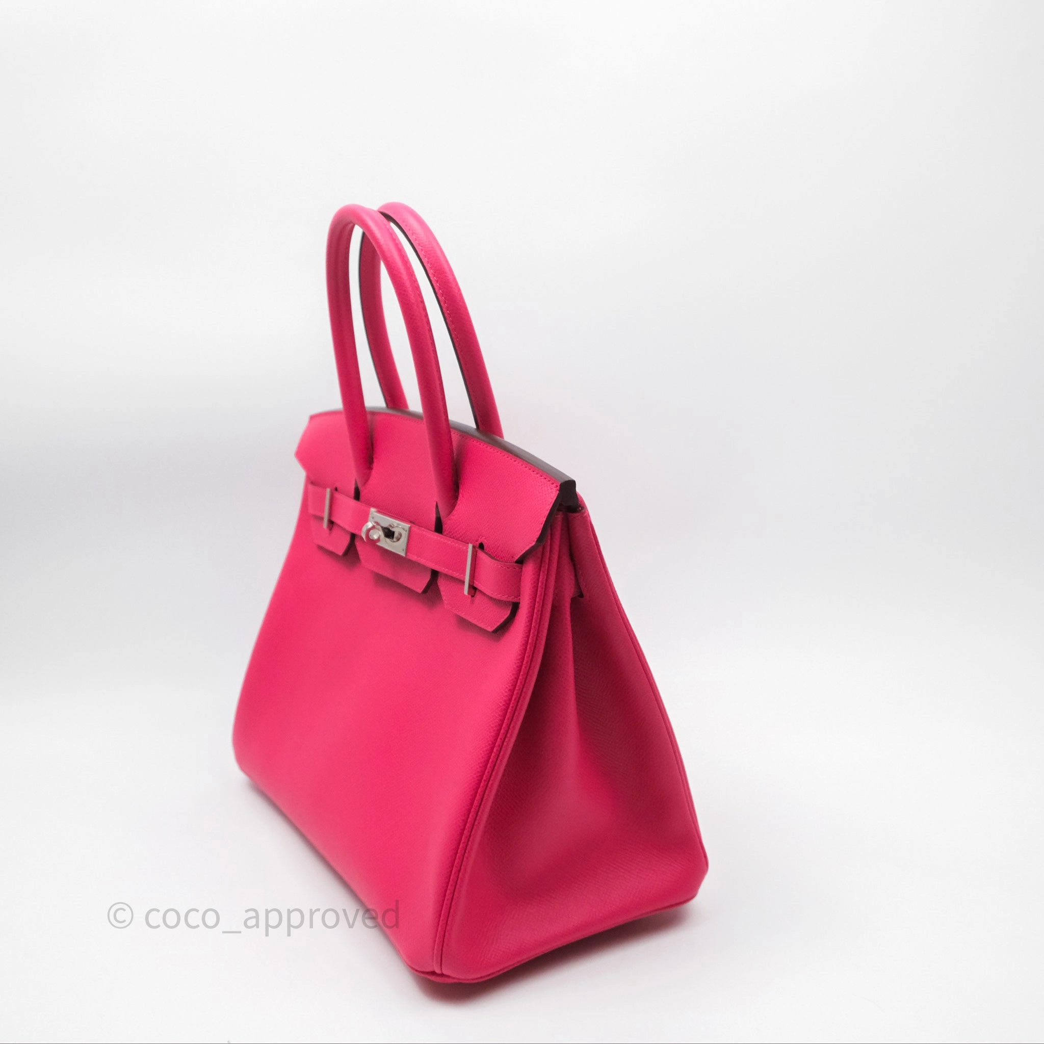 Herms Birkin 30 Framboise 90 Epsom Palladium Hardware