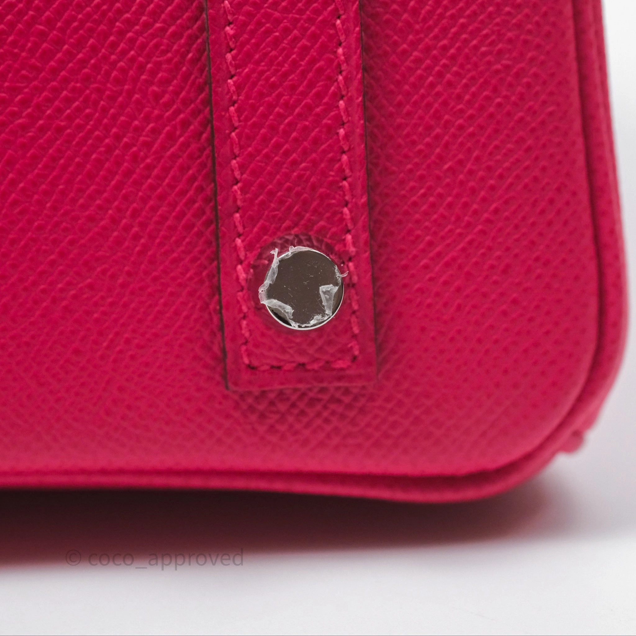 Herms Birkin 30 Framboise 90 Epsom Palladium Hardware