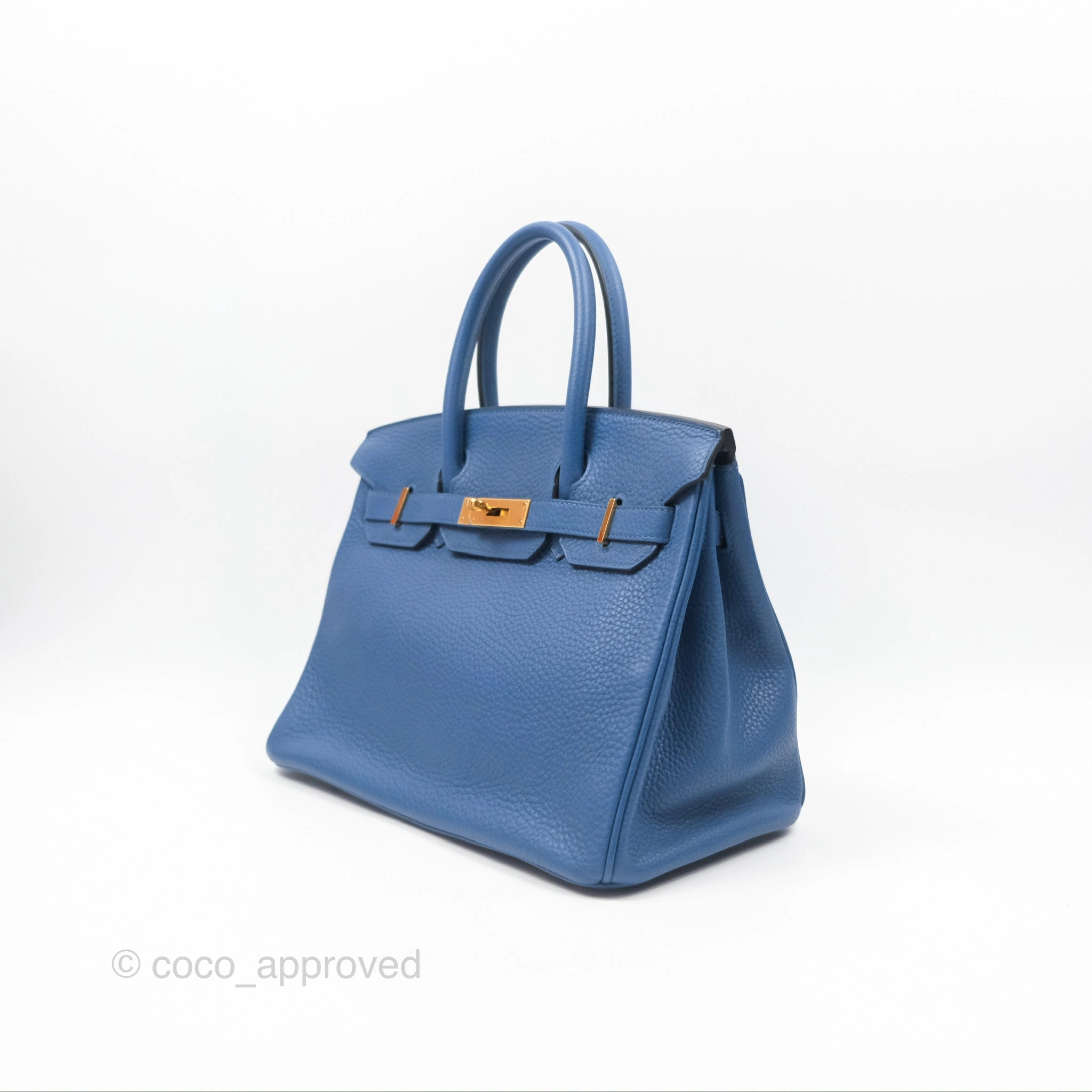 Herms Birkin 30 Mykonos Togo Gold Hardware