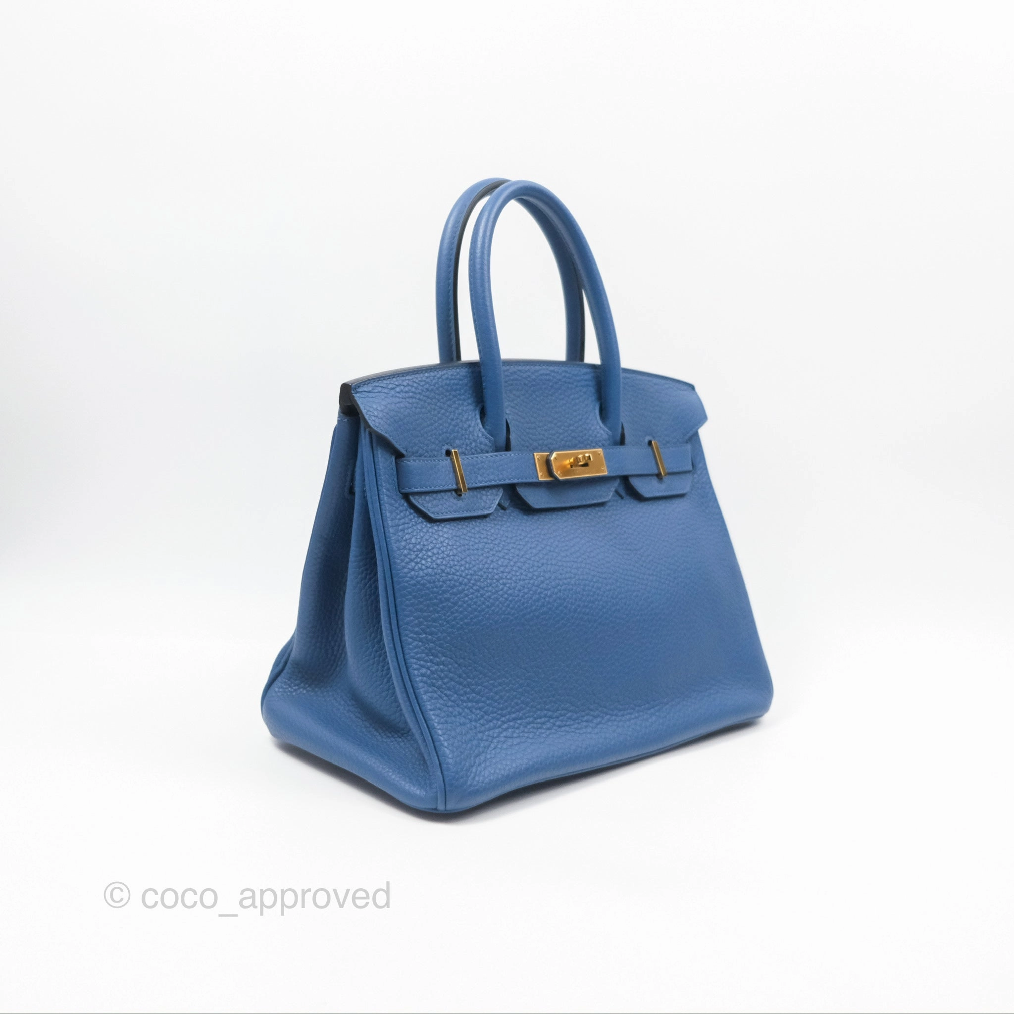 Herms Birkin 30 Mykonos Togo Gold Hardware