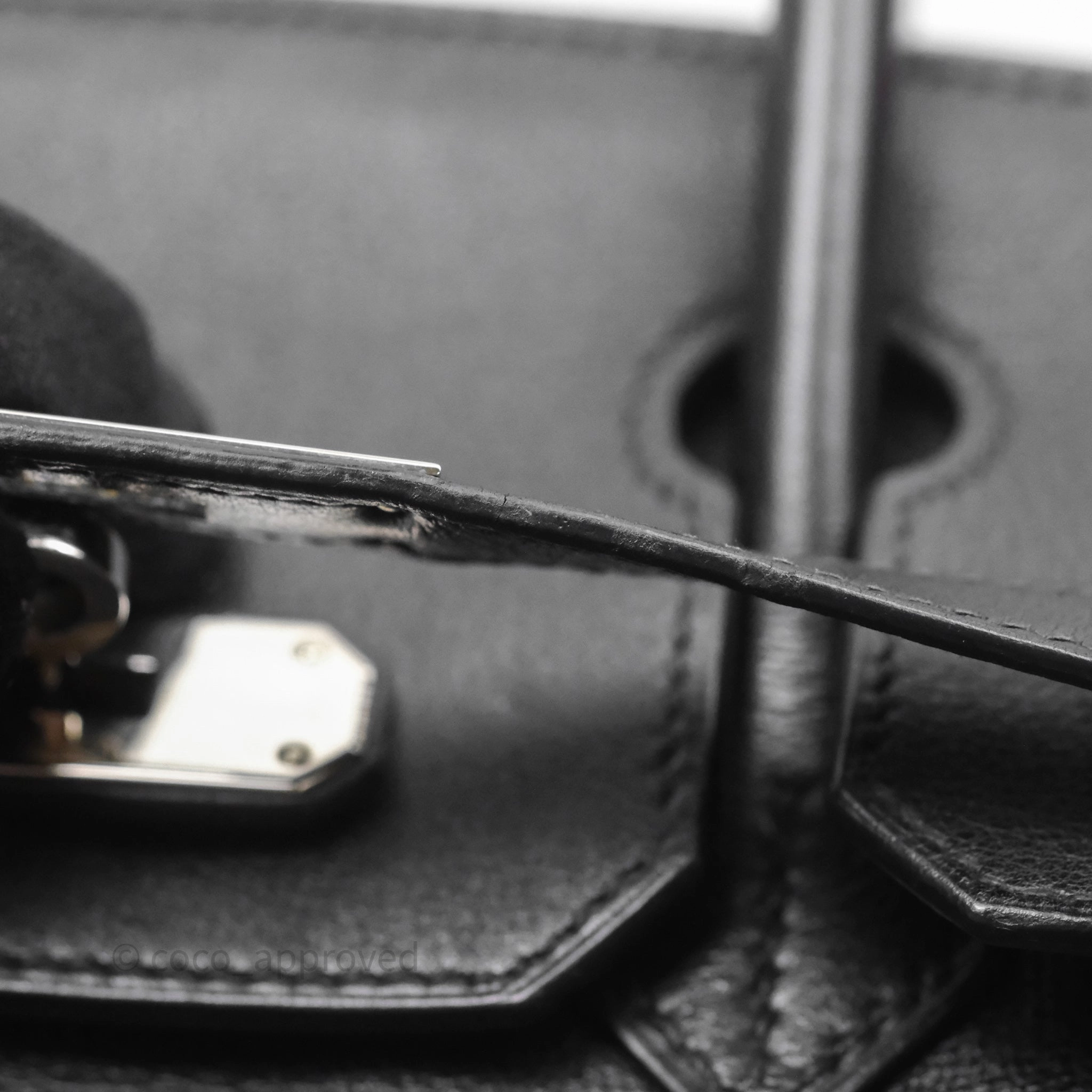 Herms Birkin 30 Noir 89 Evergrain Palladium Hardware
