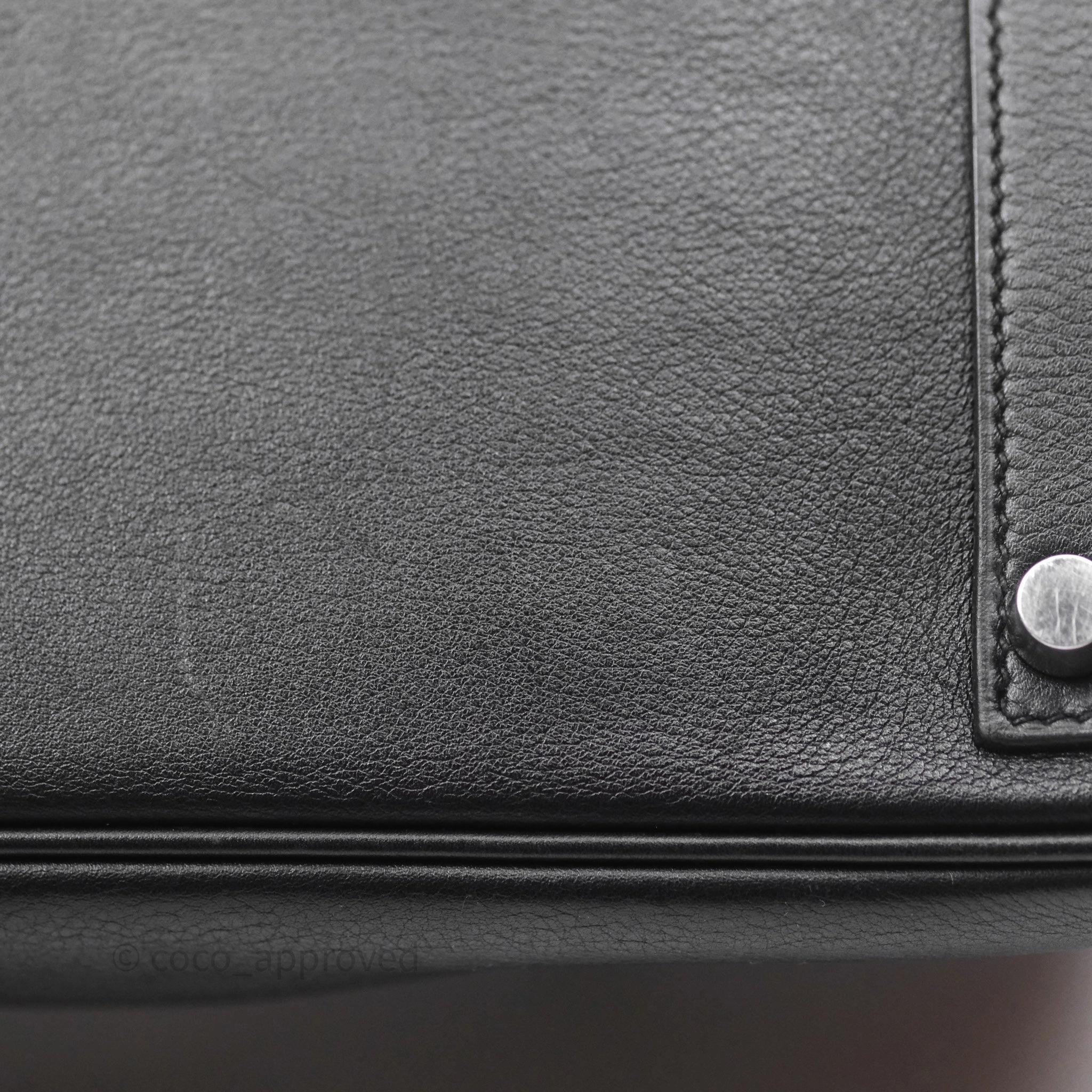 Herms Birkin 30 Noir 89 Evergrain Palladium Hardware