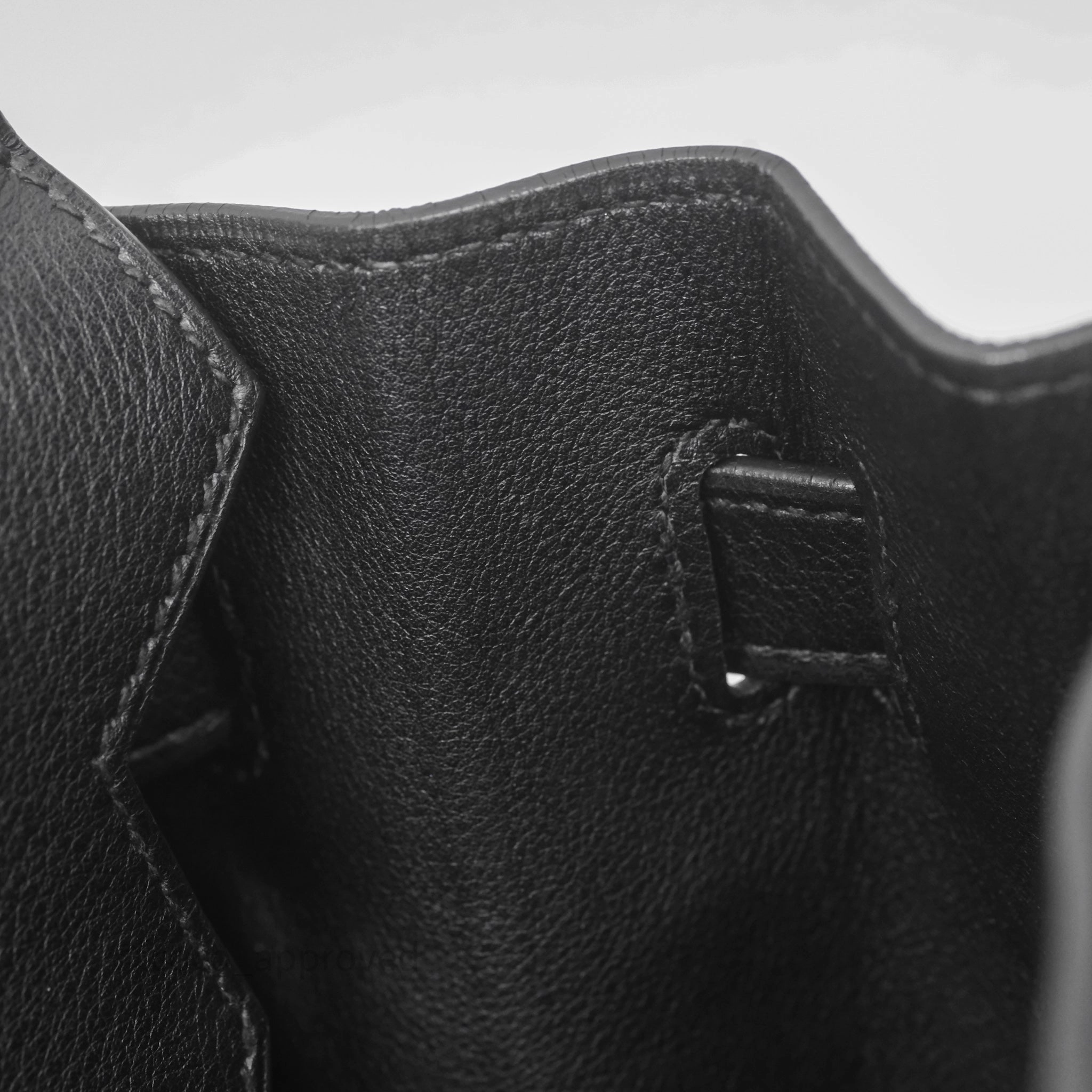 Herms Birkin 30 Noir 89 Evergrain Palladium Hardware