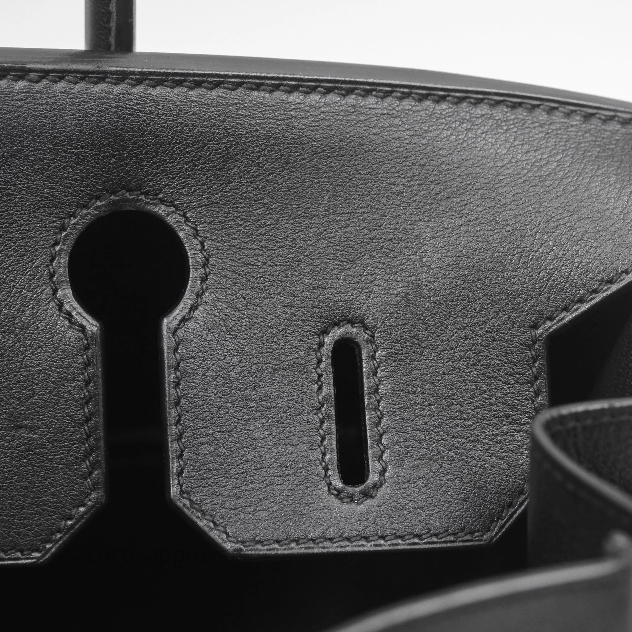 Herms Birkin 30 Noir 89 Evergrain Palladium Hardware