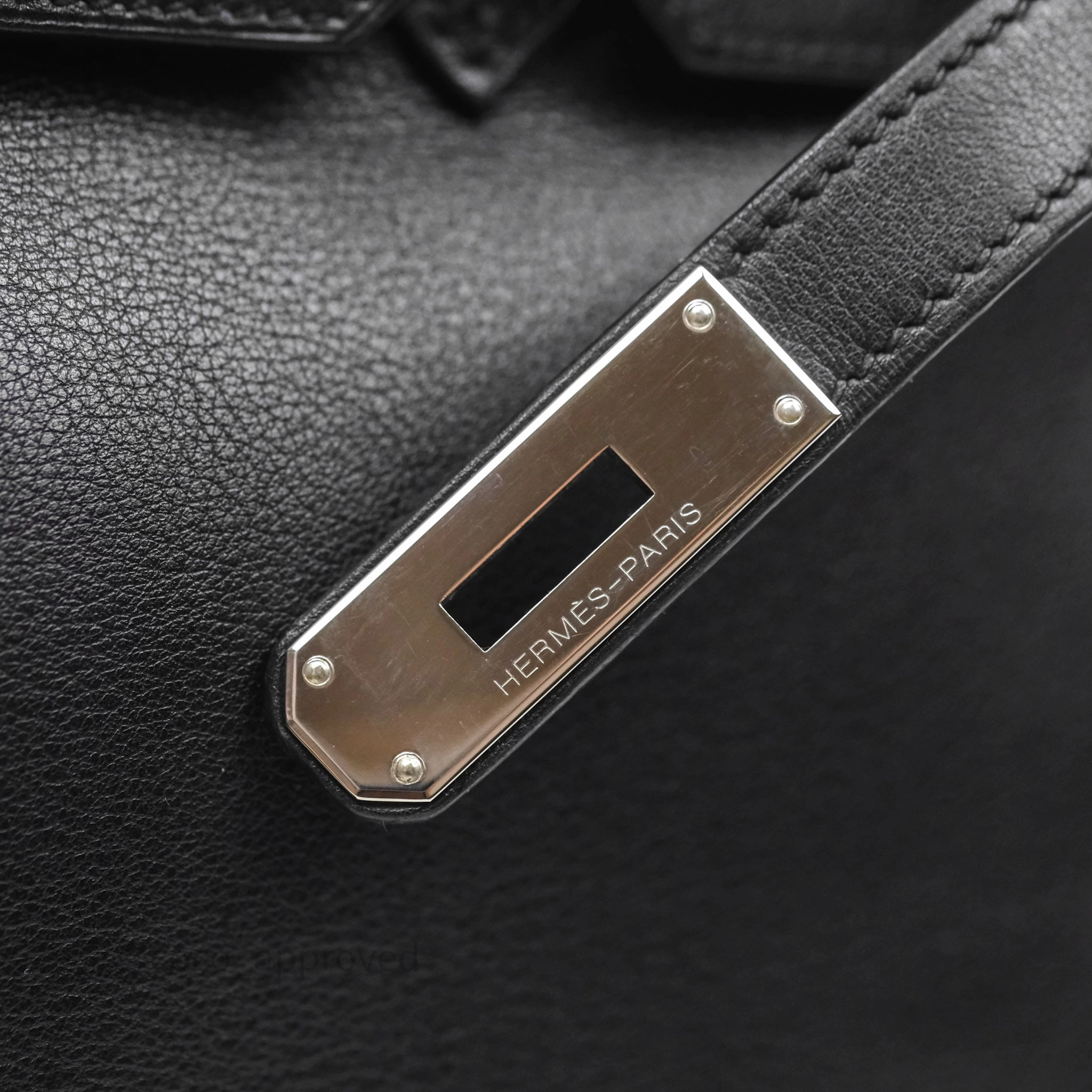 Herms Birkin 30 Noir 89 Evergrain Palladium Hardware