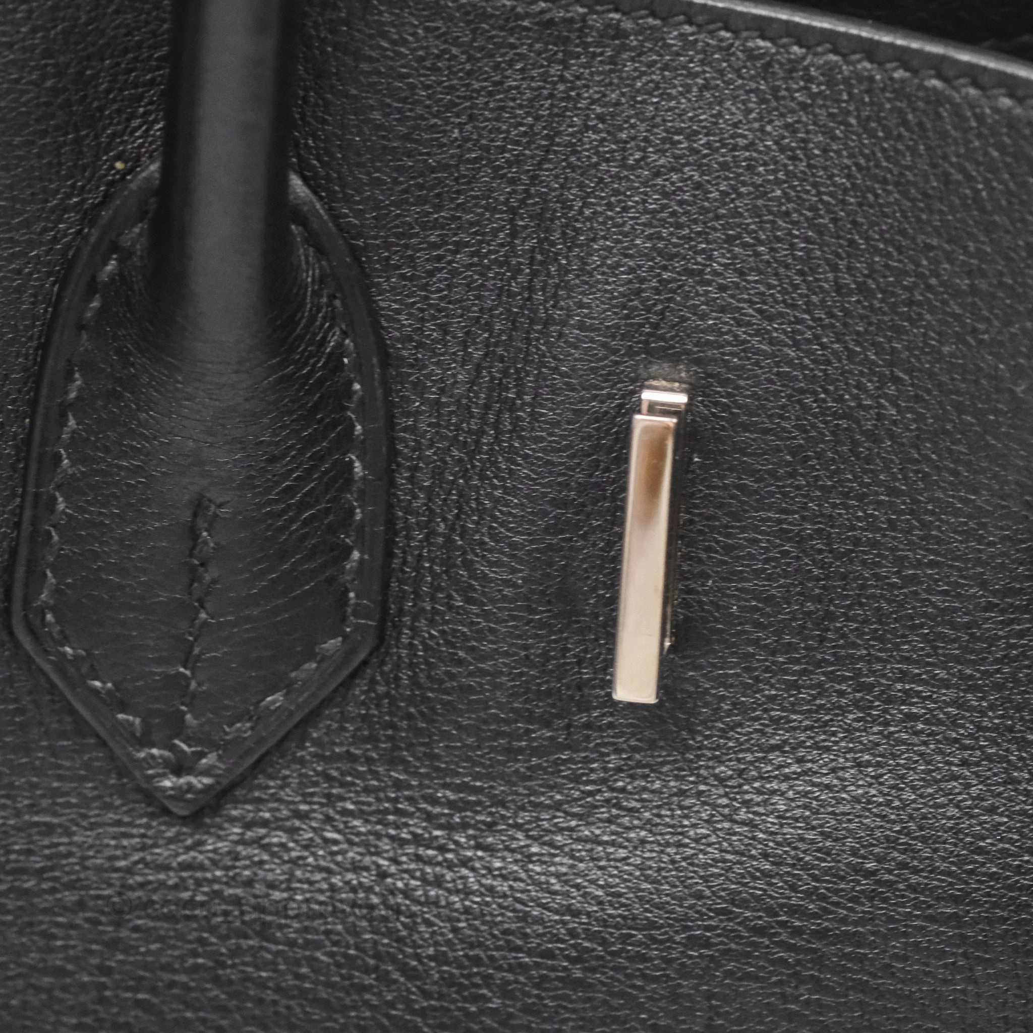 Herms Birkin 30 Noir 89 Evergrain Palladium Hardware