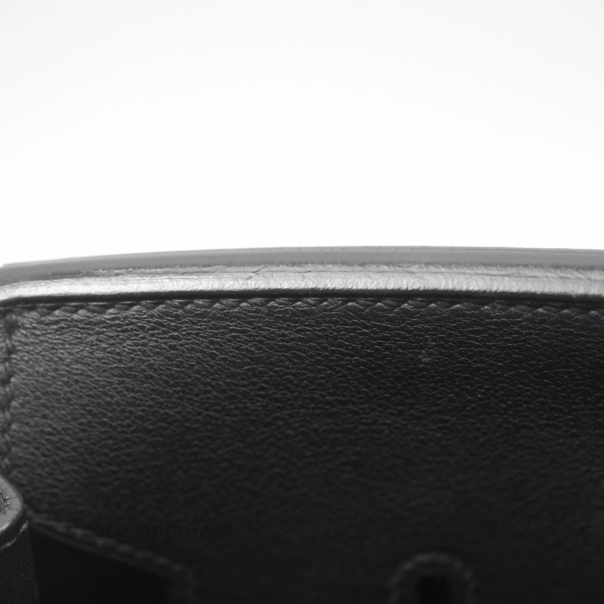 Herms Birkin 30 Noir 89 Evergrain Palladium Hardware