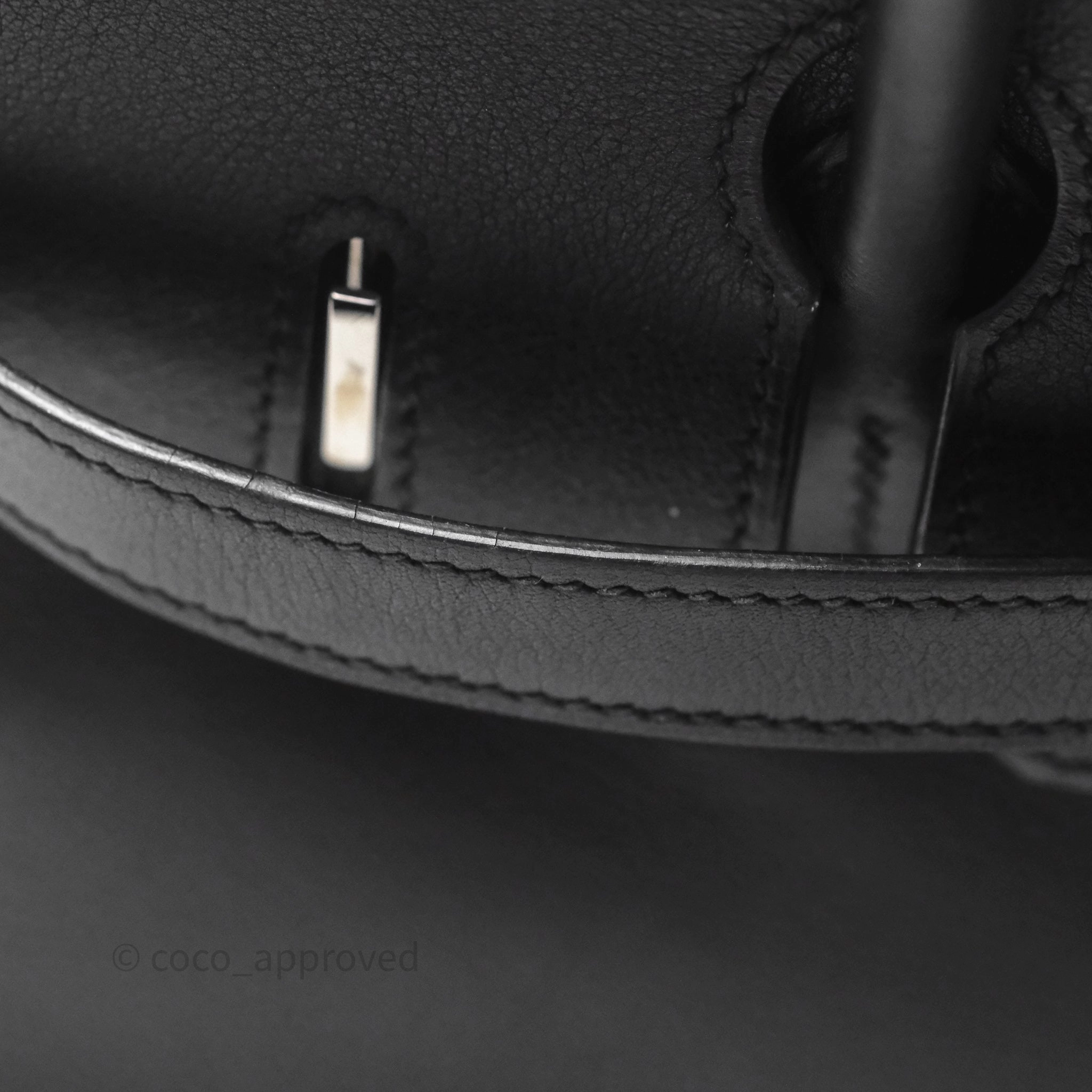 Herms Birkin 30 Noir 89 Evergrain Palladium Hardware