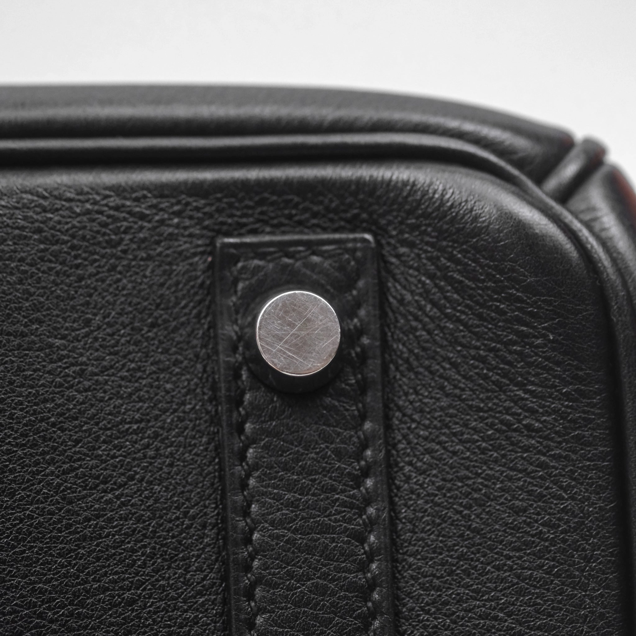 Herms Birkin 30 Noir 89 Evergrain Palladium Hardware