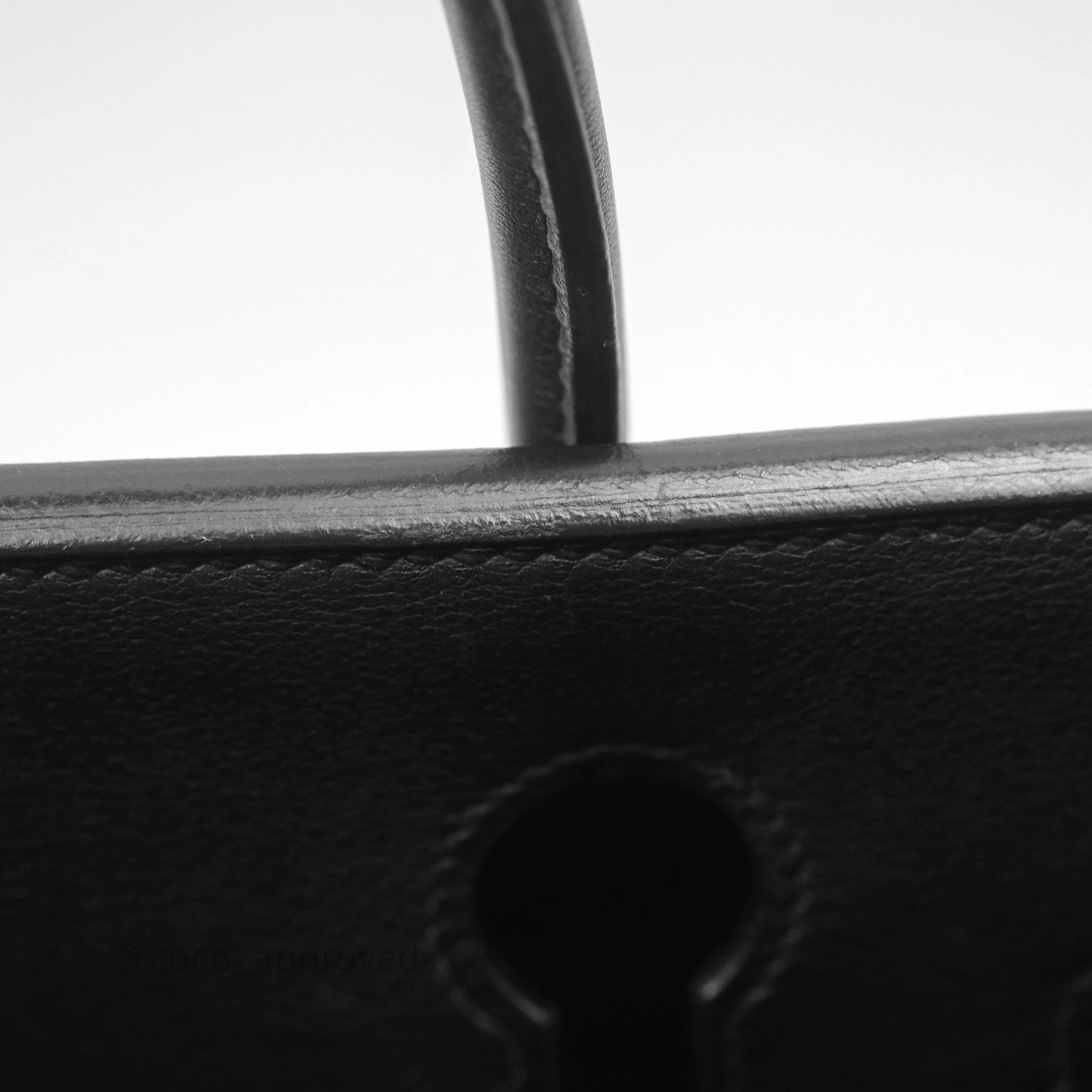 Herms Birkin 30 Noir 89 Evergrain Palladium Hardware