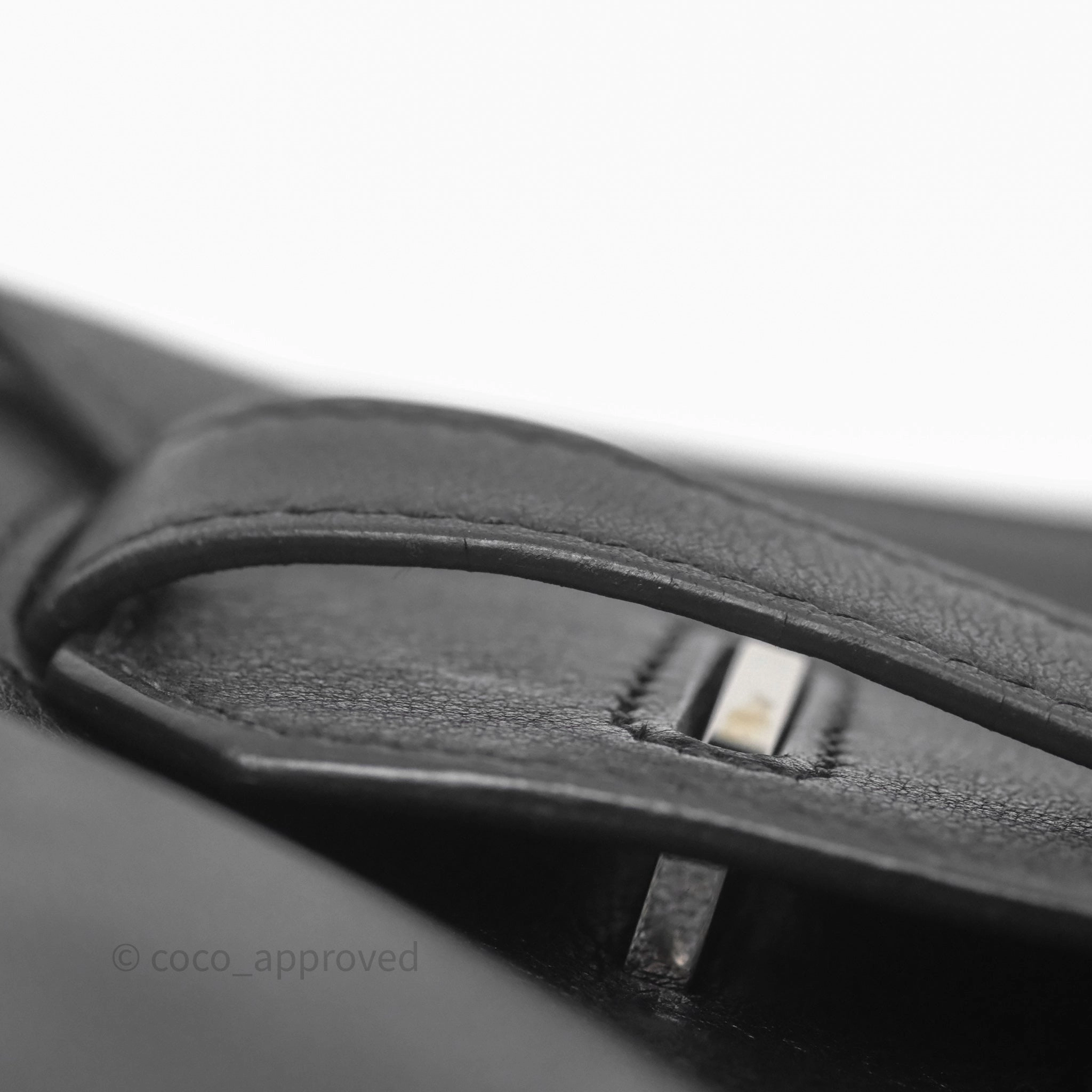 Herms Birkin 30 Noir 89 Evergrain Palladium Hardware