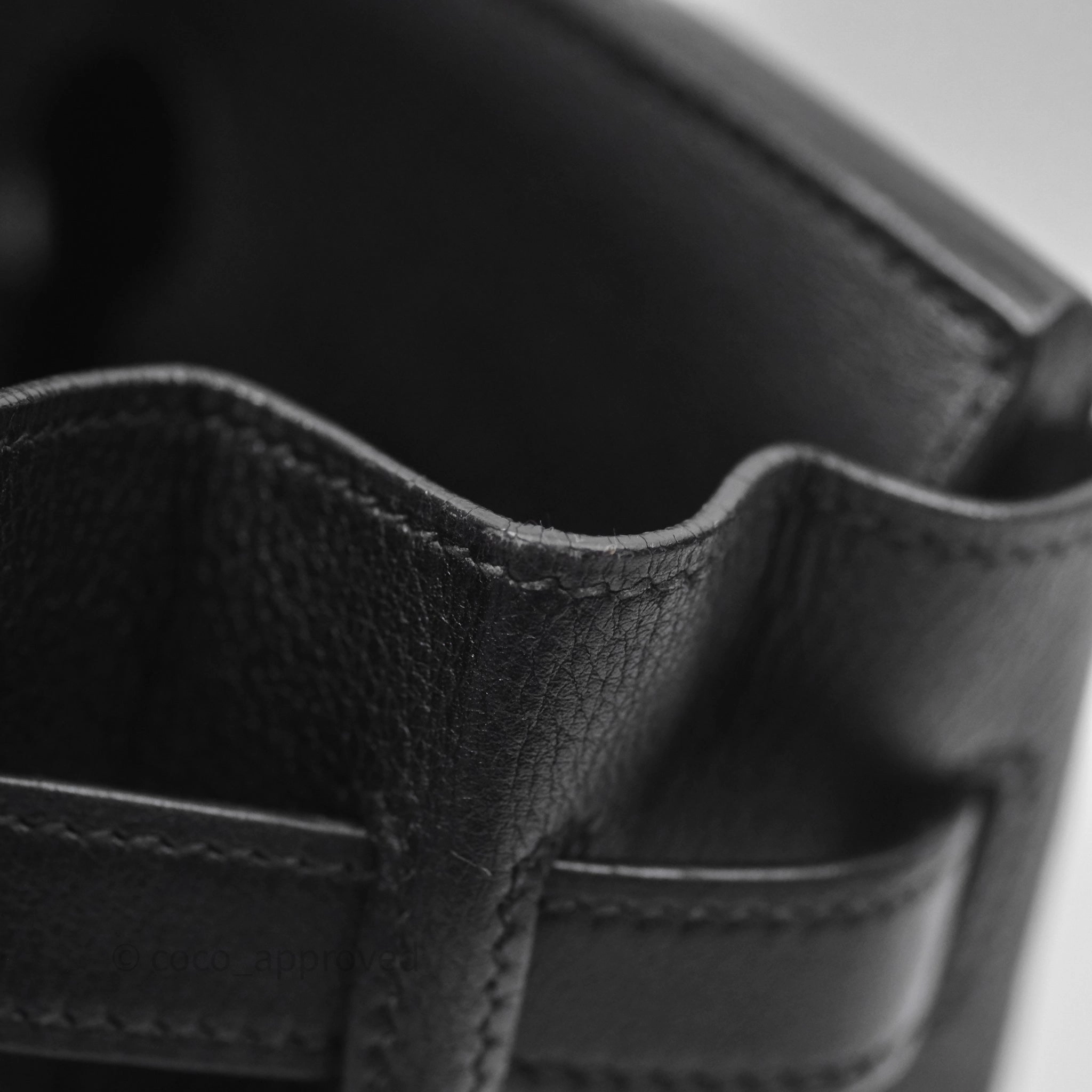 Herms Birkin 30 Noir 89 Evergrain Palladium Hardware