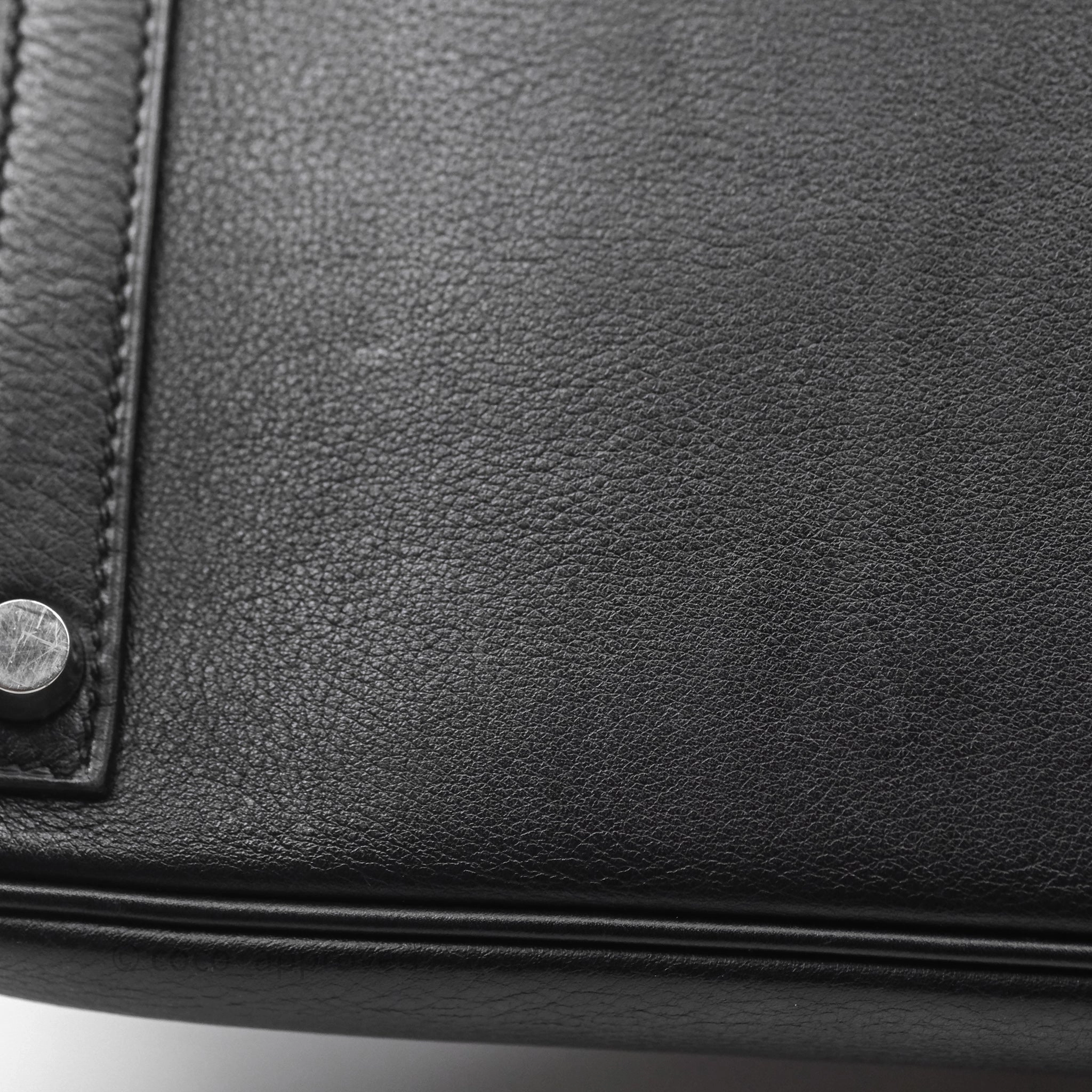 Herms Birkin 30 Noir 89 Evergrain Palladium Hardware