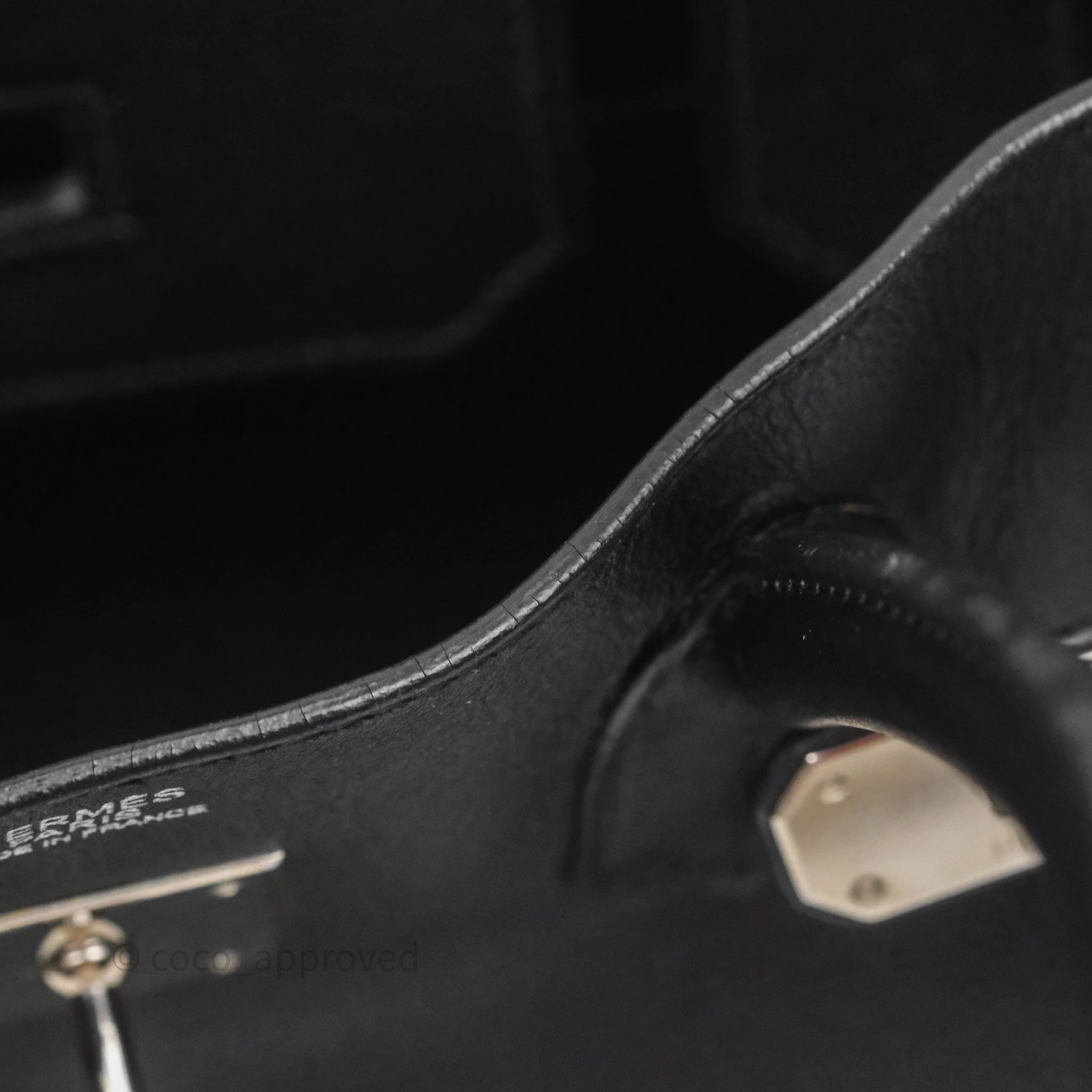 Herms Birkin 30 Noir 89 Evergrain Palladium Hardware