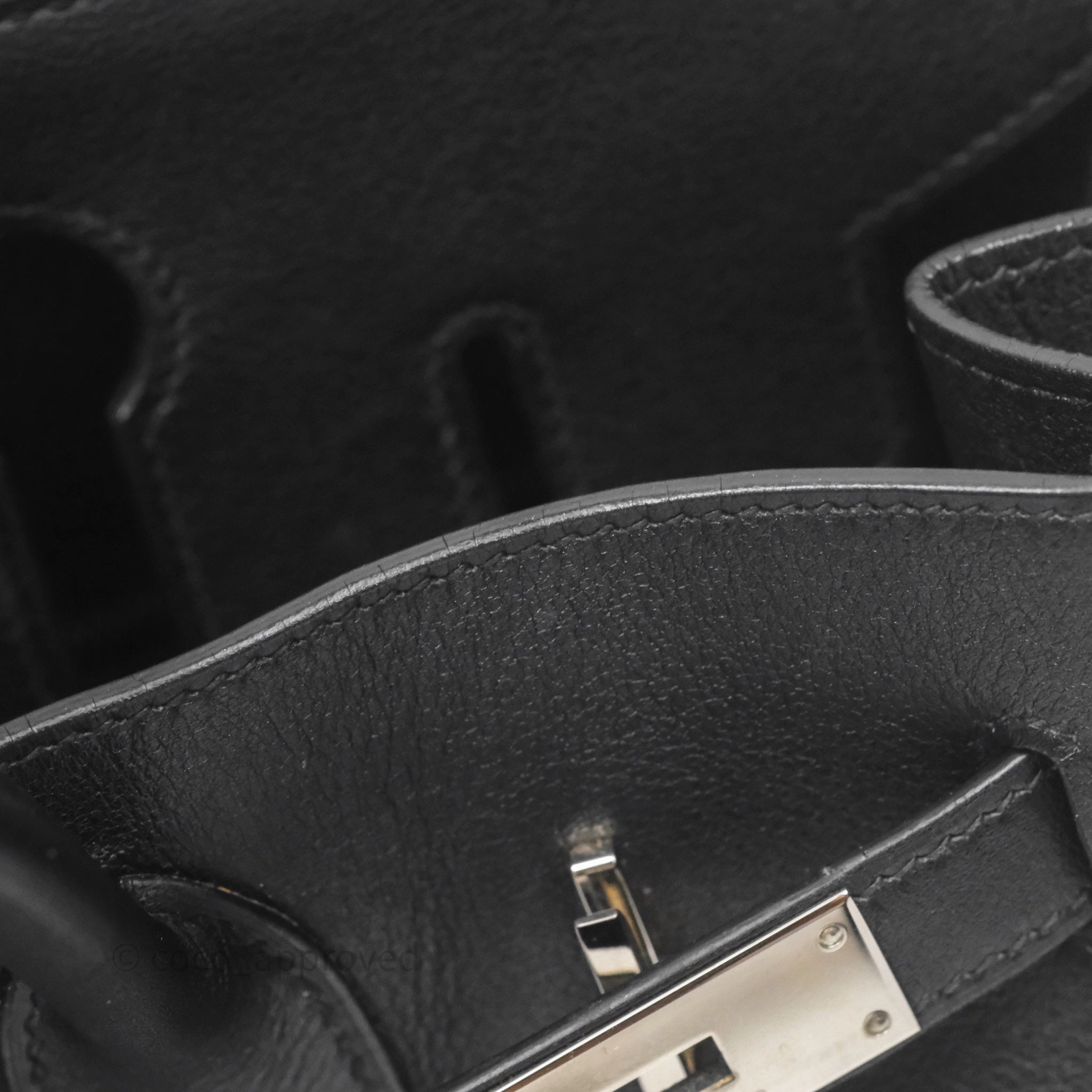 Herms Birkin 30 Noir 89 Evergrain Palladium Hardware