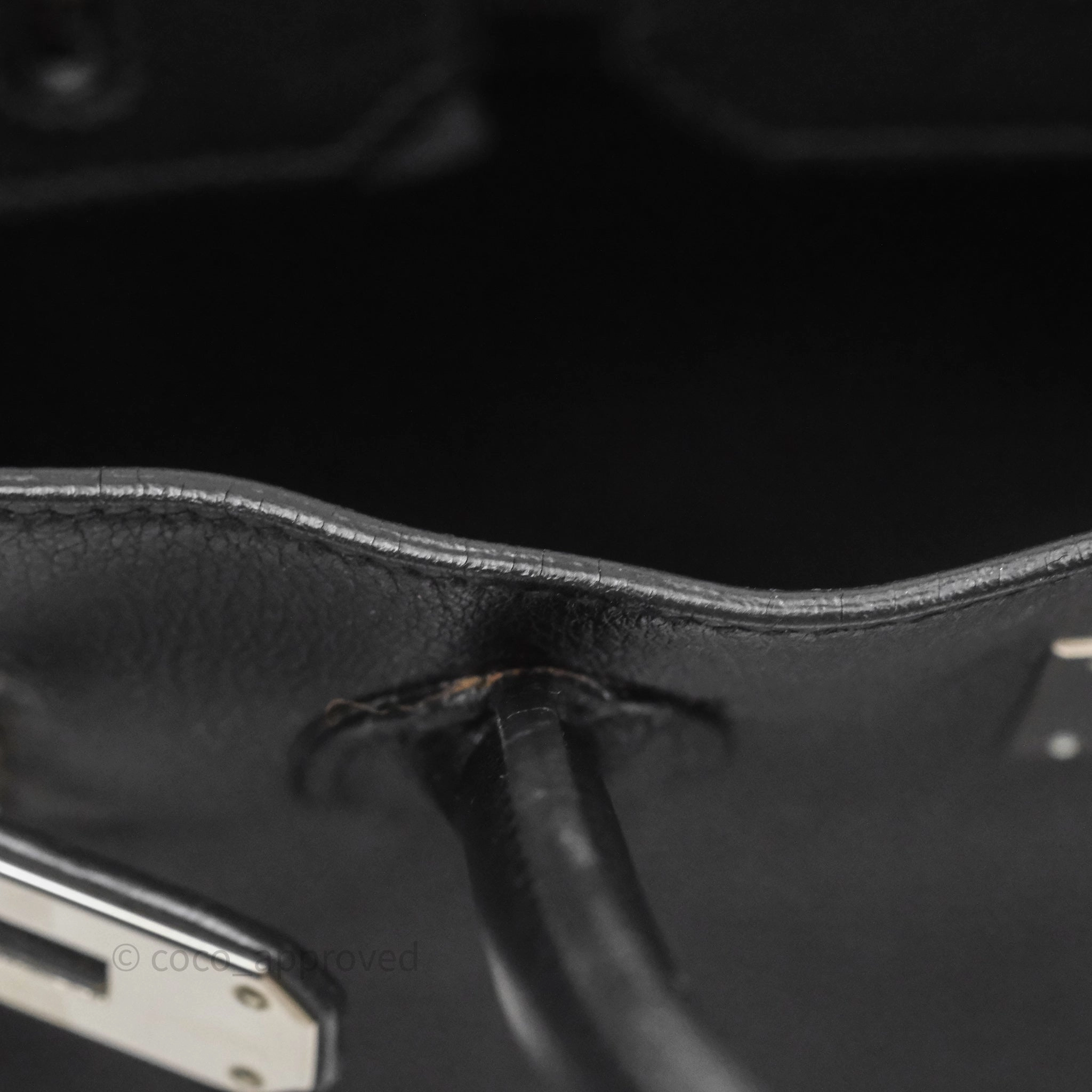 Herms Birkin 30 Noir 89 Evergrain Palladium Hardware