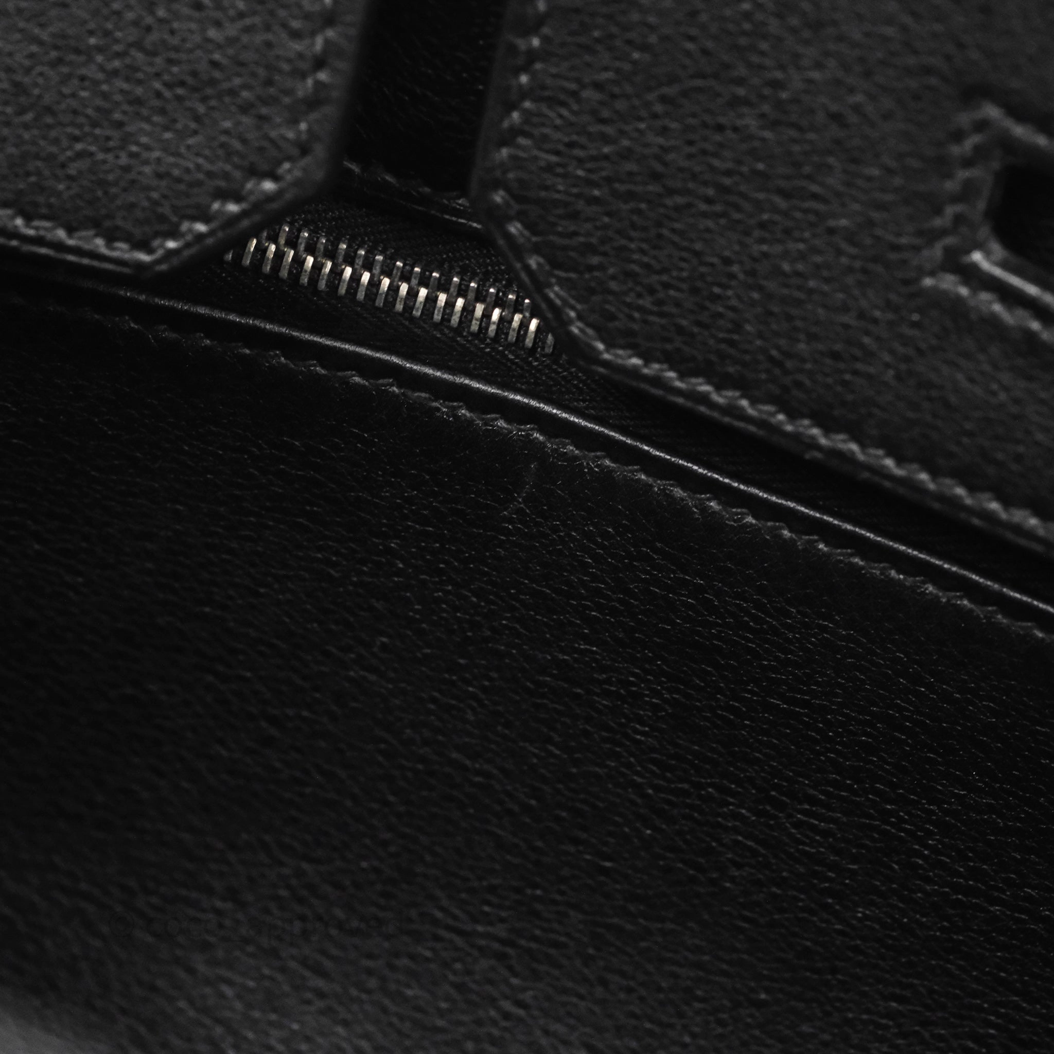Herms Birkin 30 Noir 89 Evergrain Palladium Hardware