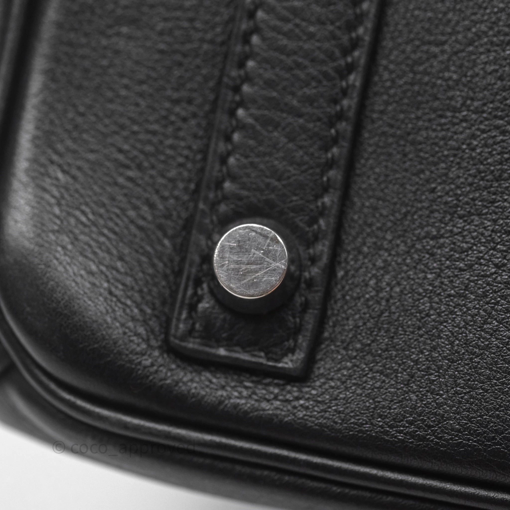 Herms Birkin 30 Noir 89 Evergrain Palladium Hardware